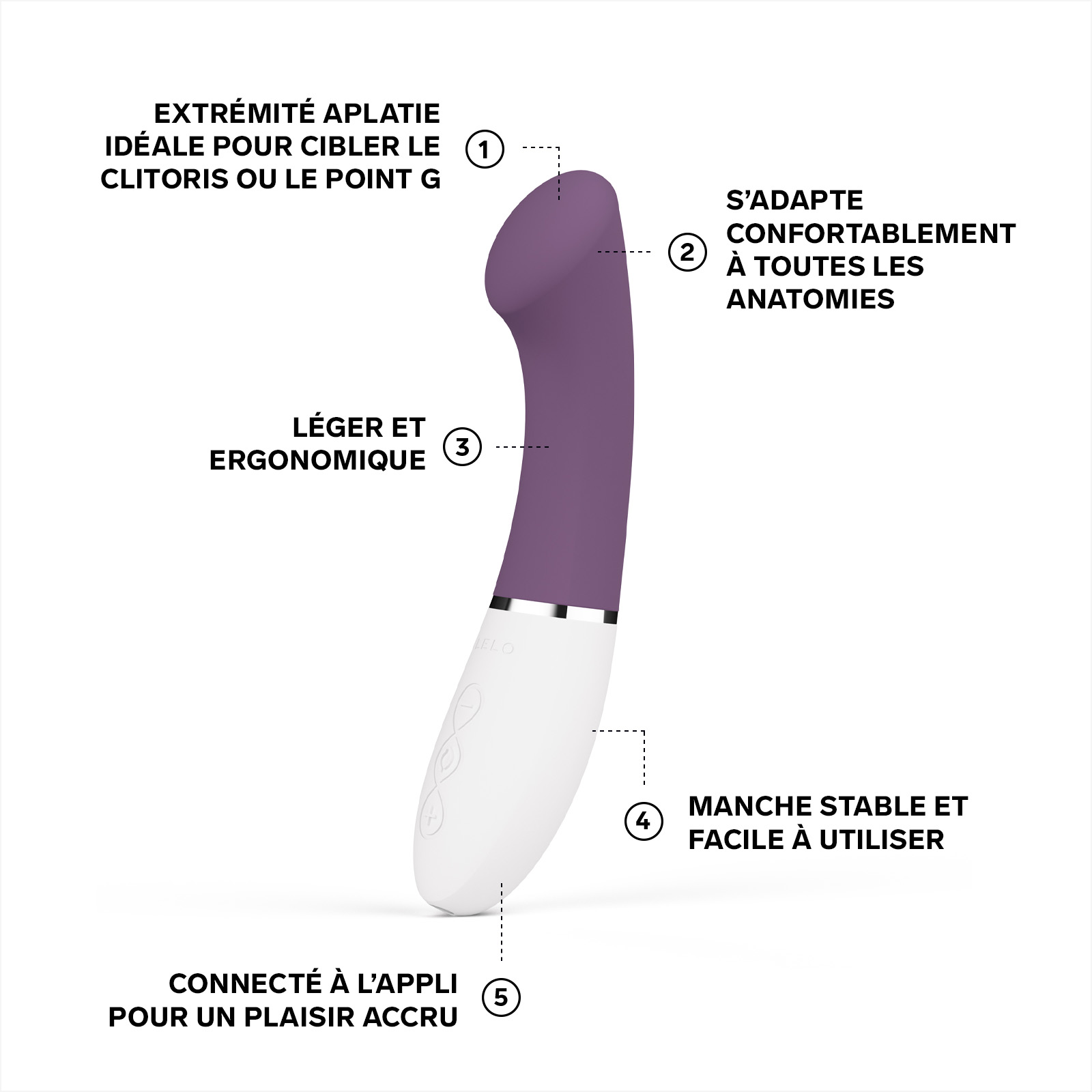 G-spot vibrator for women with Bluetooth application, Gigi 3 LELO Plum