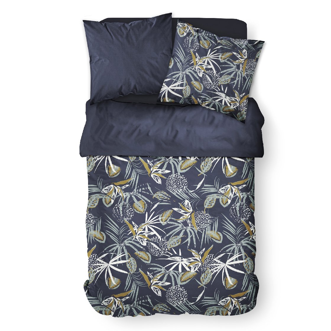 Printed cotton bedding set TODAY LINGE DE MAISON Blue