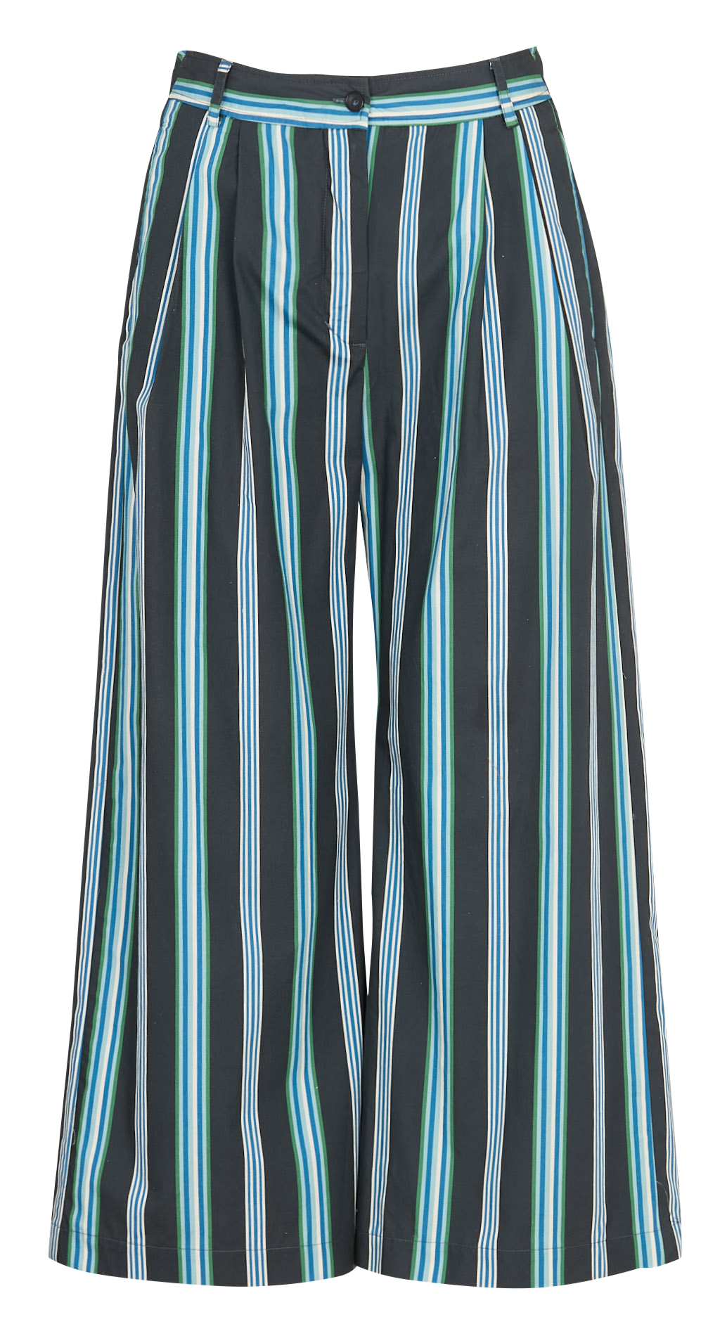 Cotton high-waisted pants DIEGA Blue