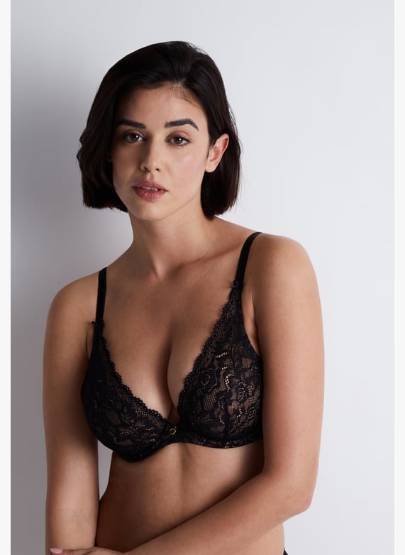 A la Folie kohl black underwired triangle bra | Black by AUBADE A la Folie kohl black underwired triangle bra Black