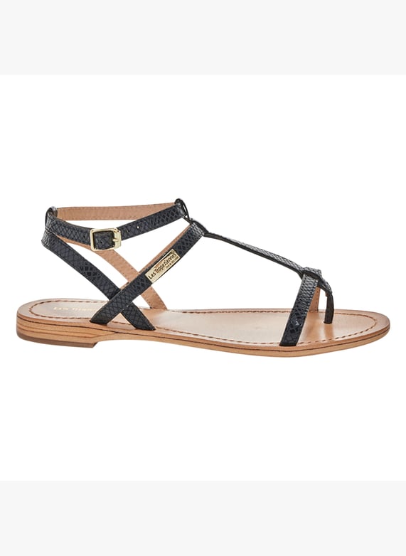 Leather sandals hilan Black Les tropeziennes par Belarbi