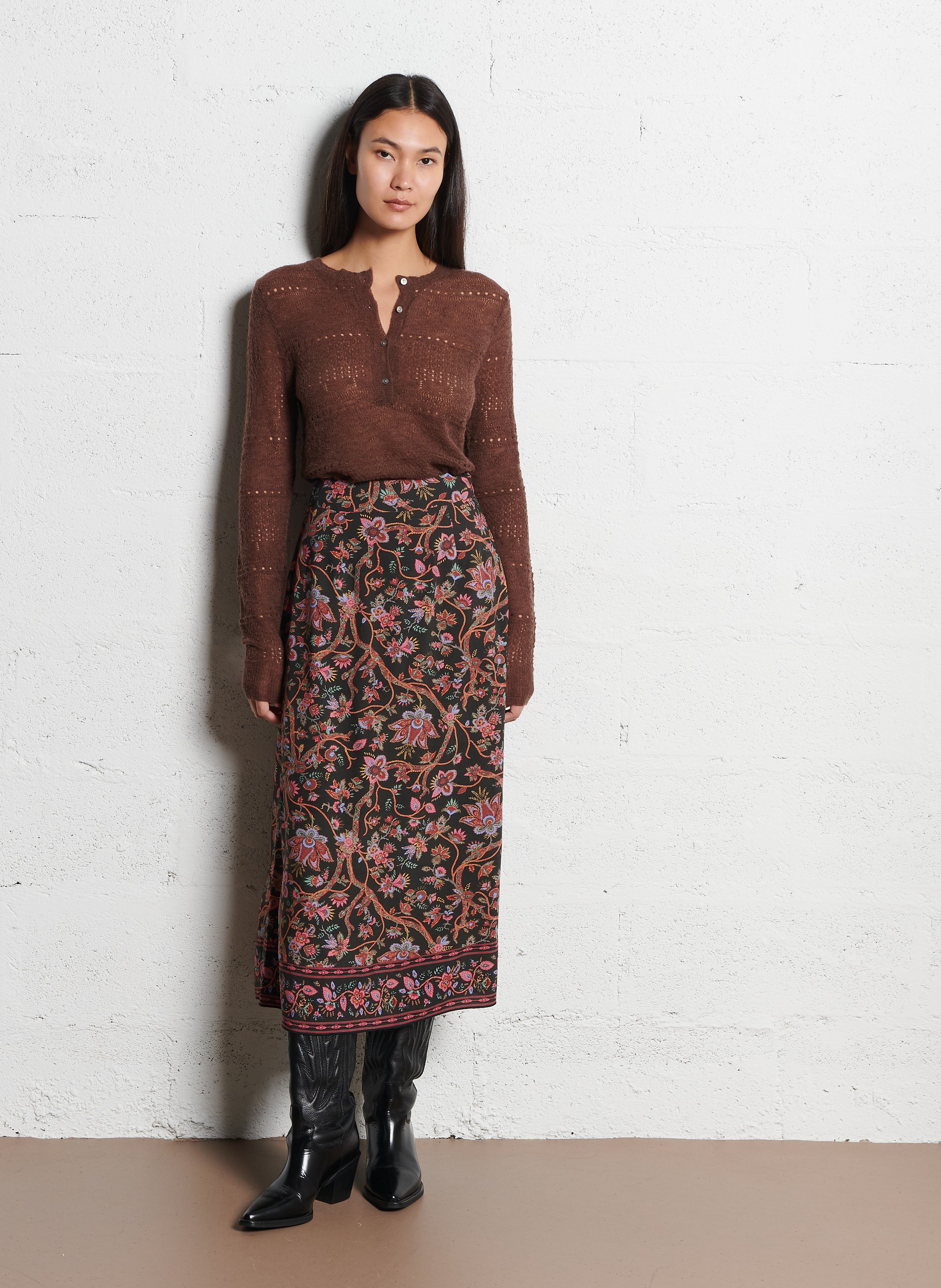 High-neck sweater LOUISE MISHA Brown