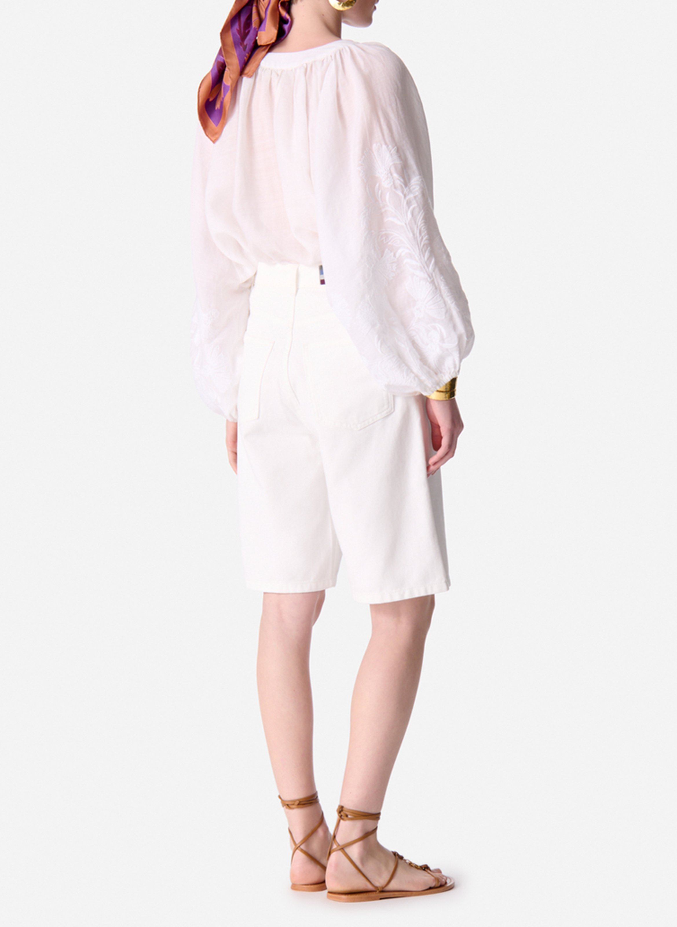 Weit geschnittene Bermuda aus Baumwolle VANESSA BRUNO Beige