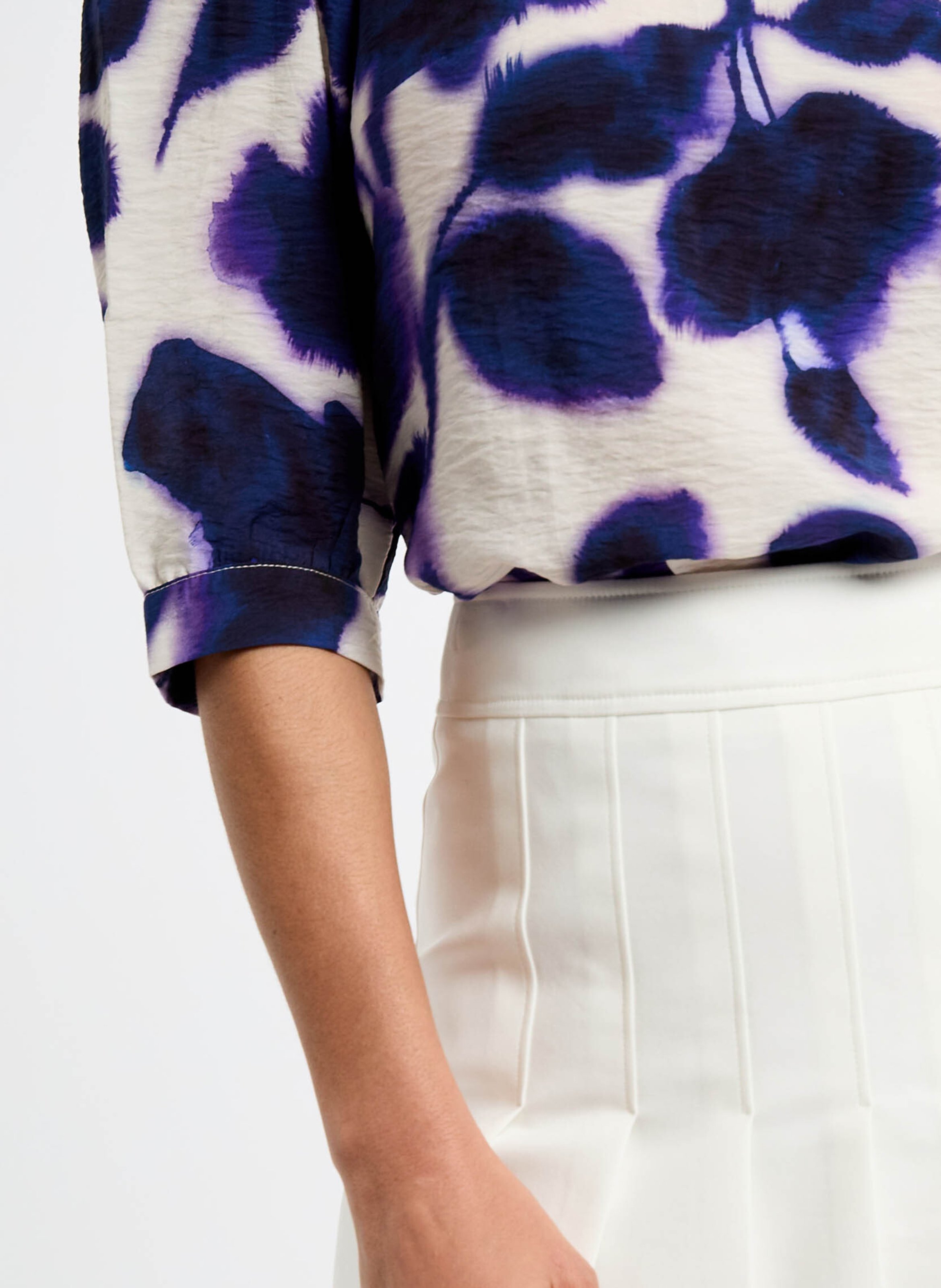 Jupe courte plissée MORGAN Blanc