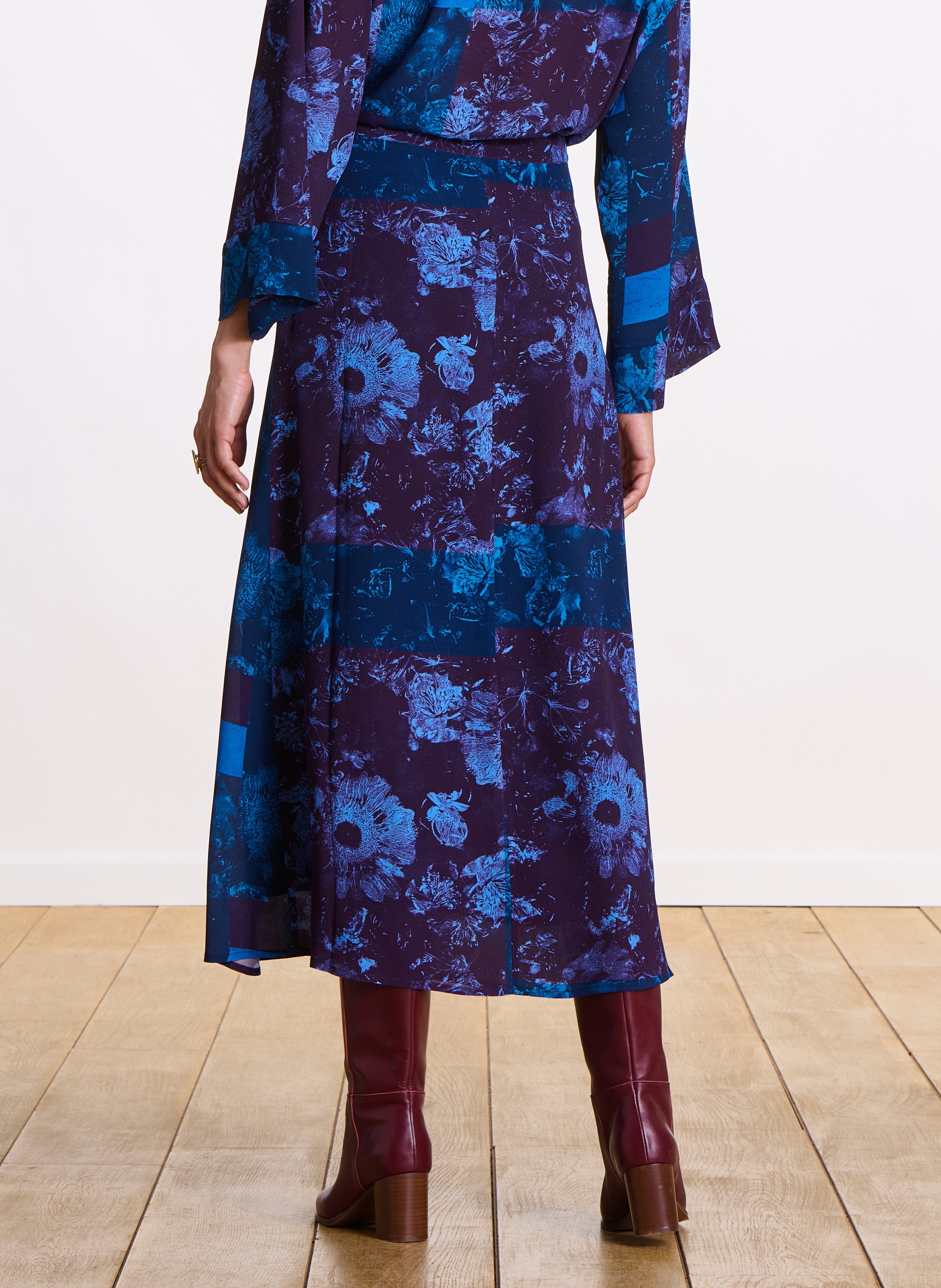 Jupe évasée à motifs LA FEE MARABOUTEE Violet