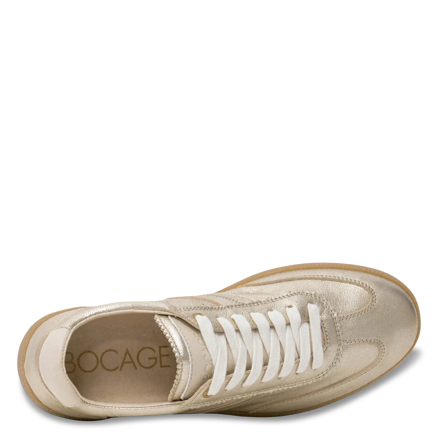Baskets basses métallisées BOCAGE Doré
