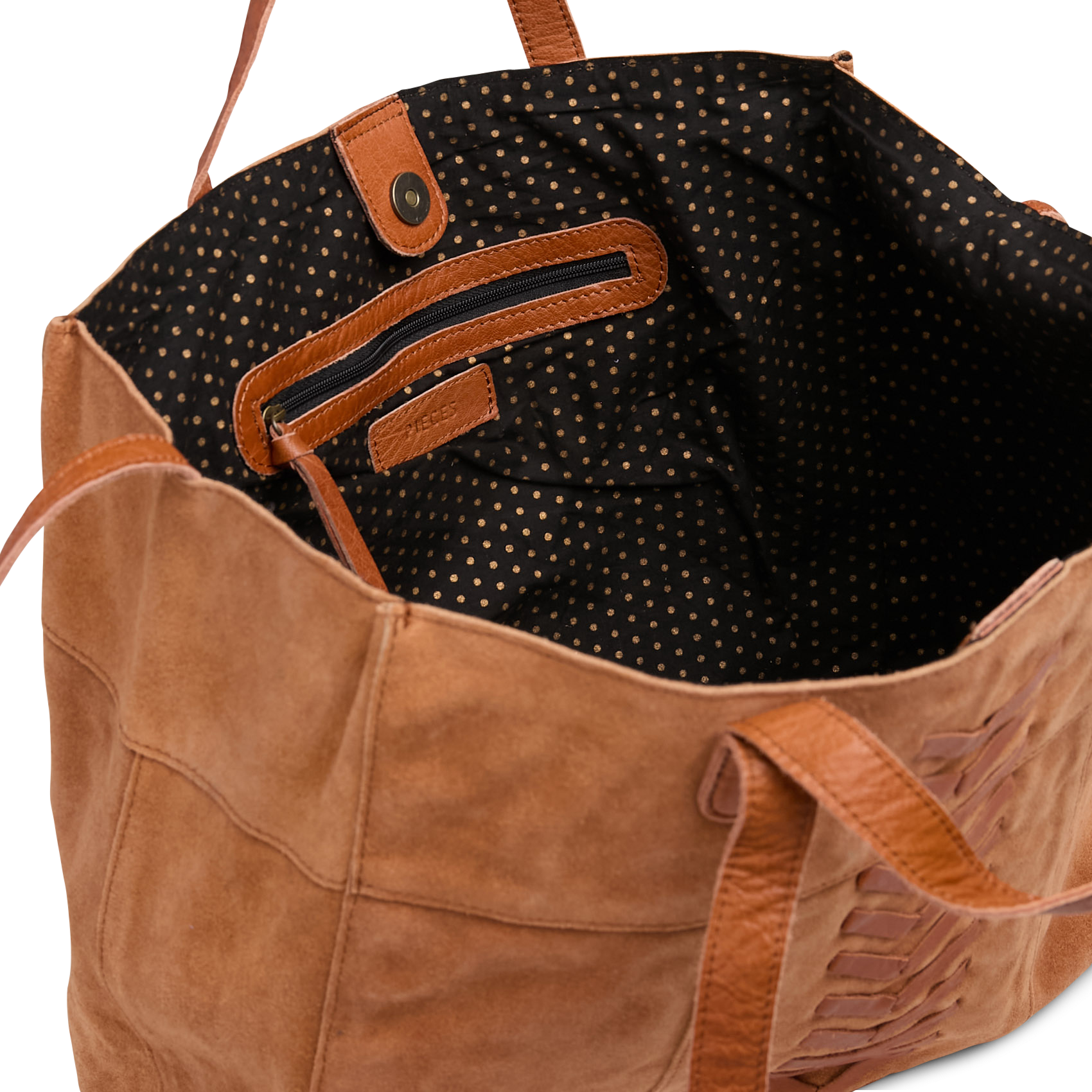 Dori leather shoulder bag PIECES Brown