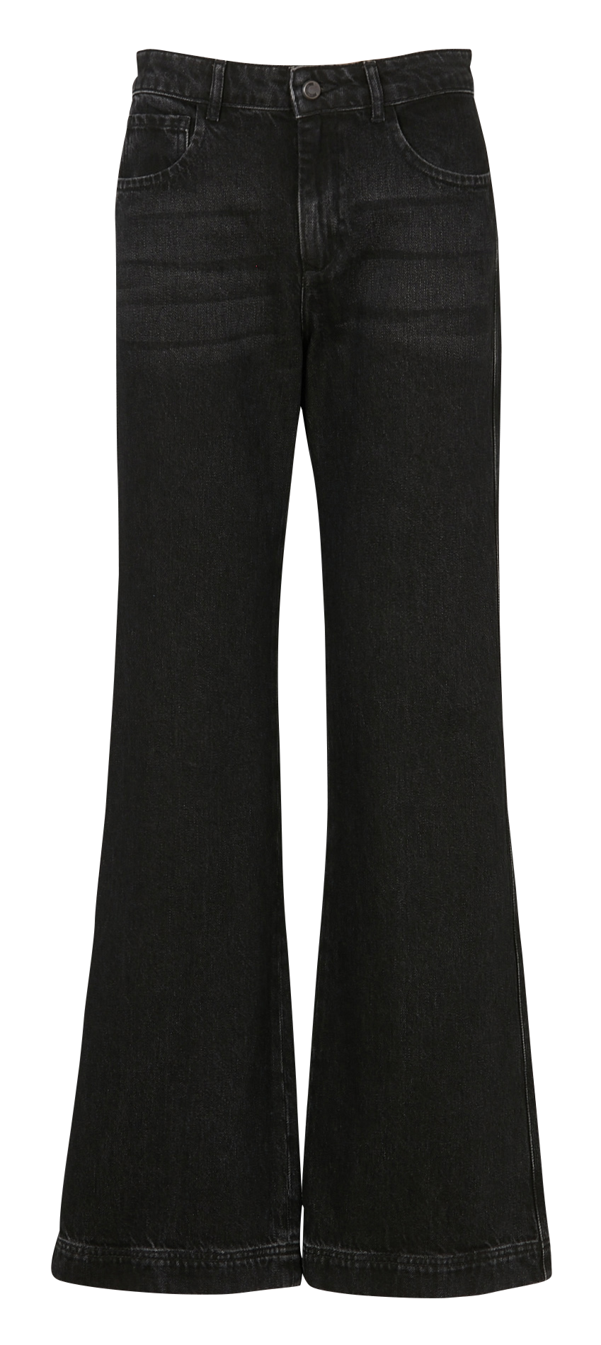 Bootcut Jeans aus Baumwoll-Mix ACOTE Schwarz