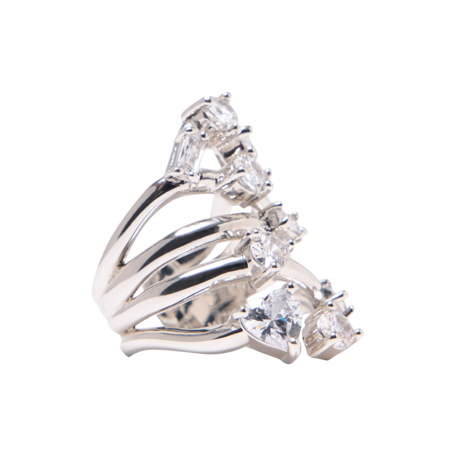 Bague à strass MAJE Argent