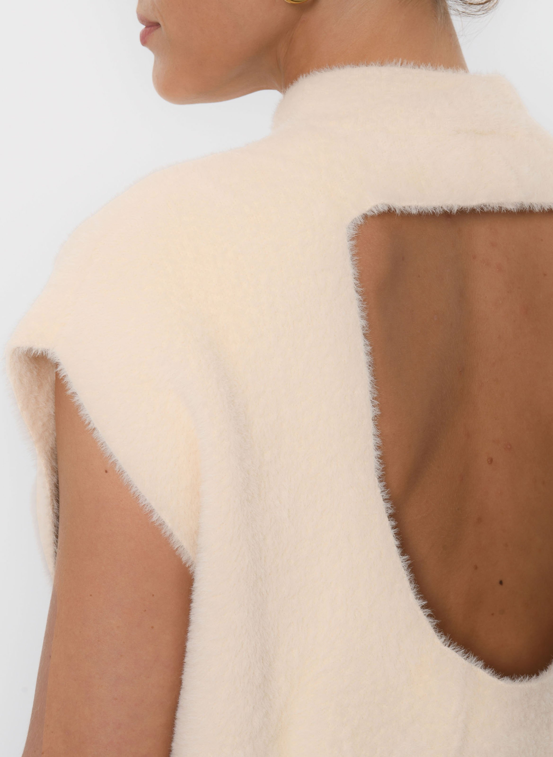 Pull oversize col montant KOOKAI Beige