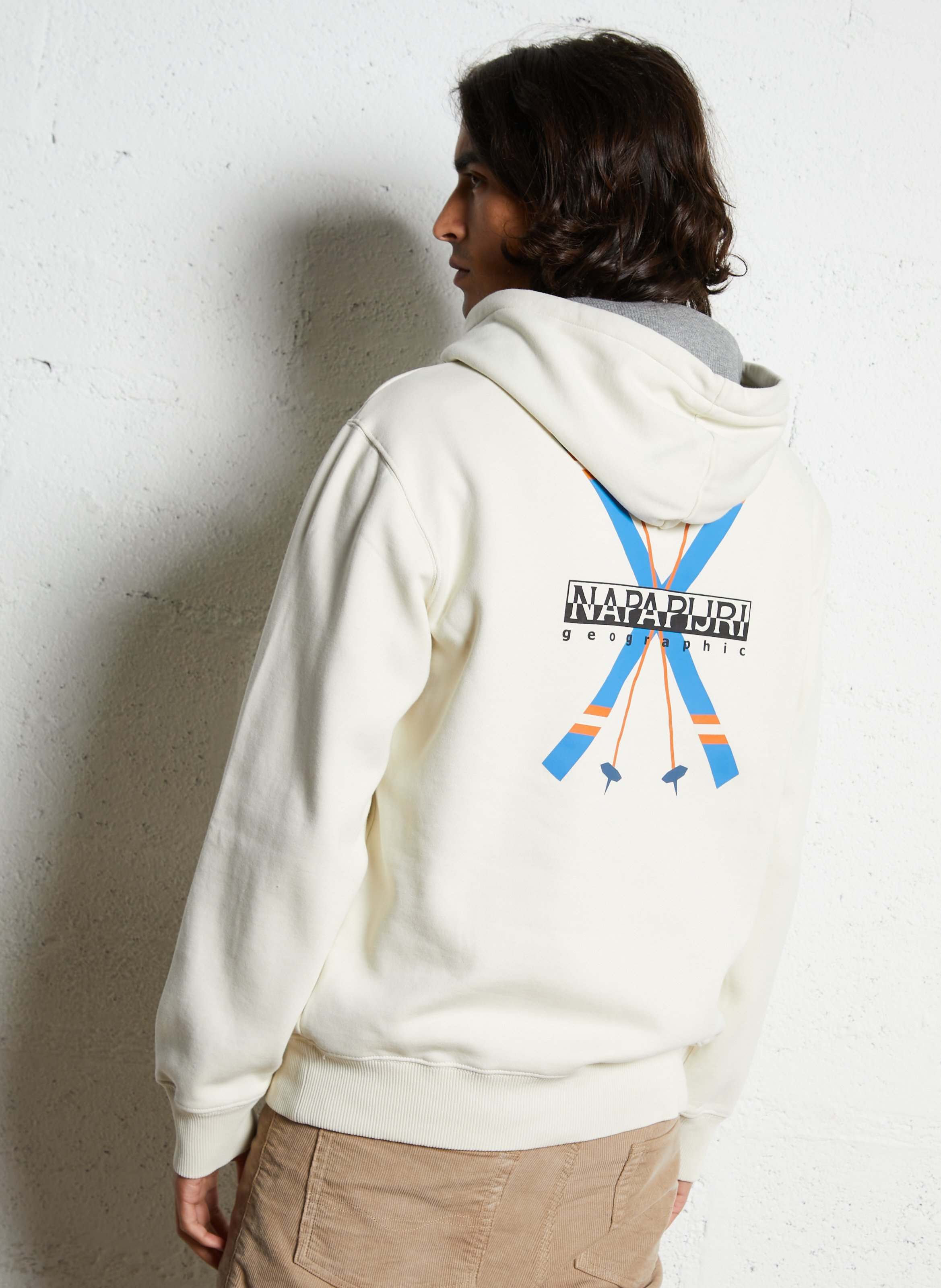 Sweat droit col rond en coton mélangé NAPAPIJRI Beige