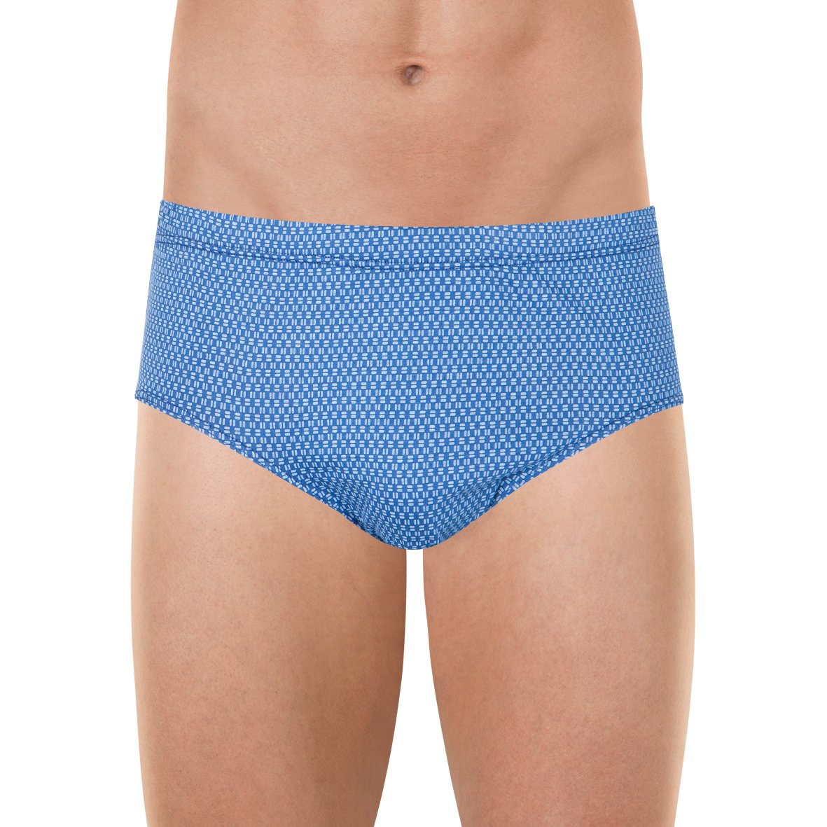High-rise closed mercerized cotton panties EMINENCE Blue