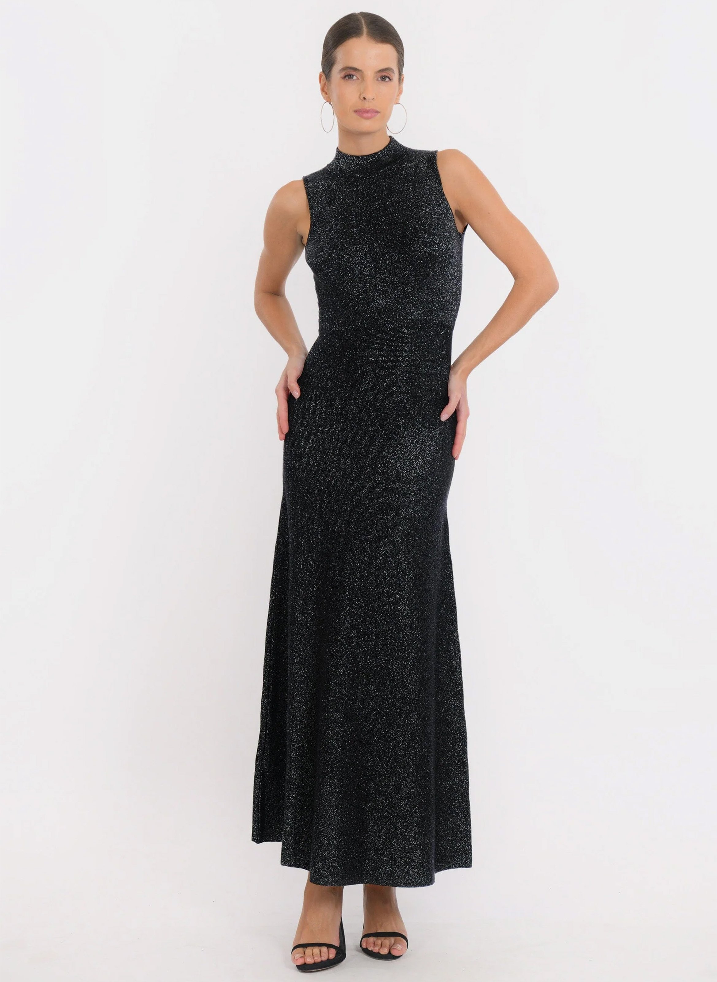 Robe longue col montant  KOOKAI Noir
