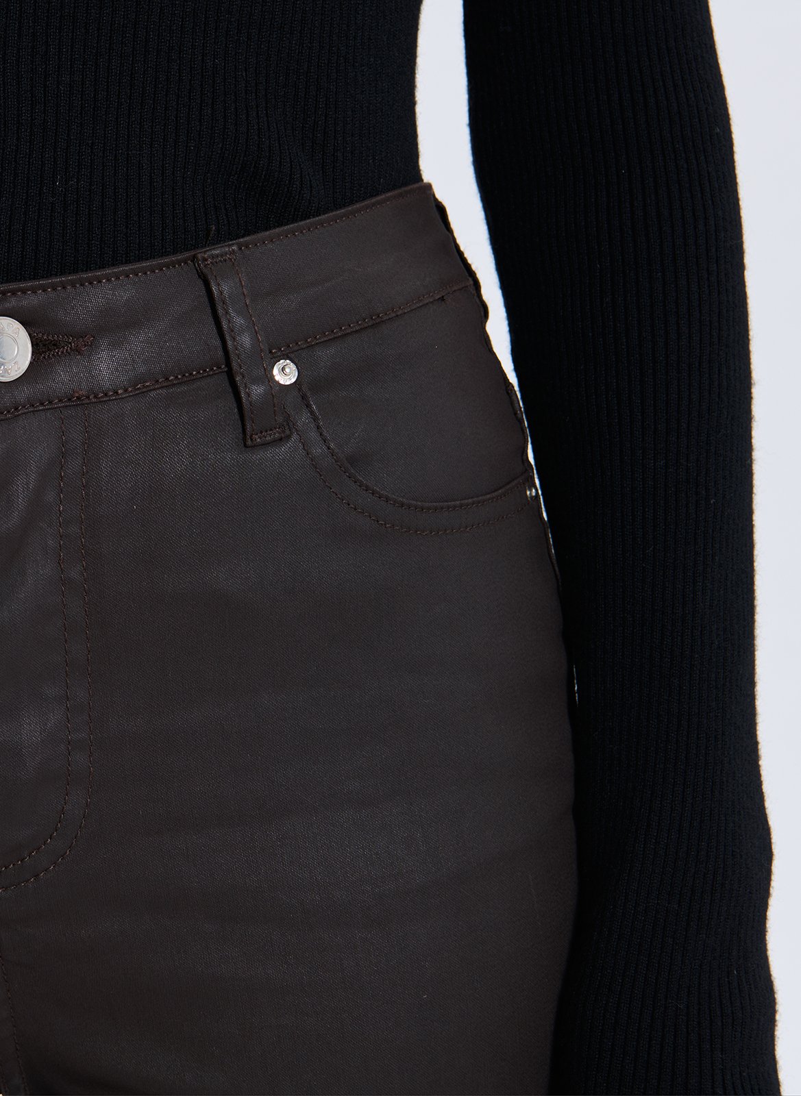 Cotton-blend skinny jeans ZAPA Brown