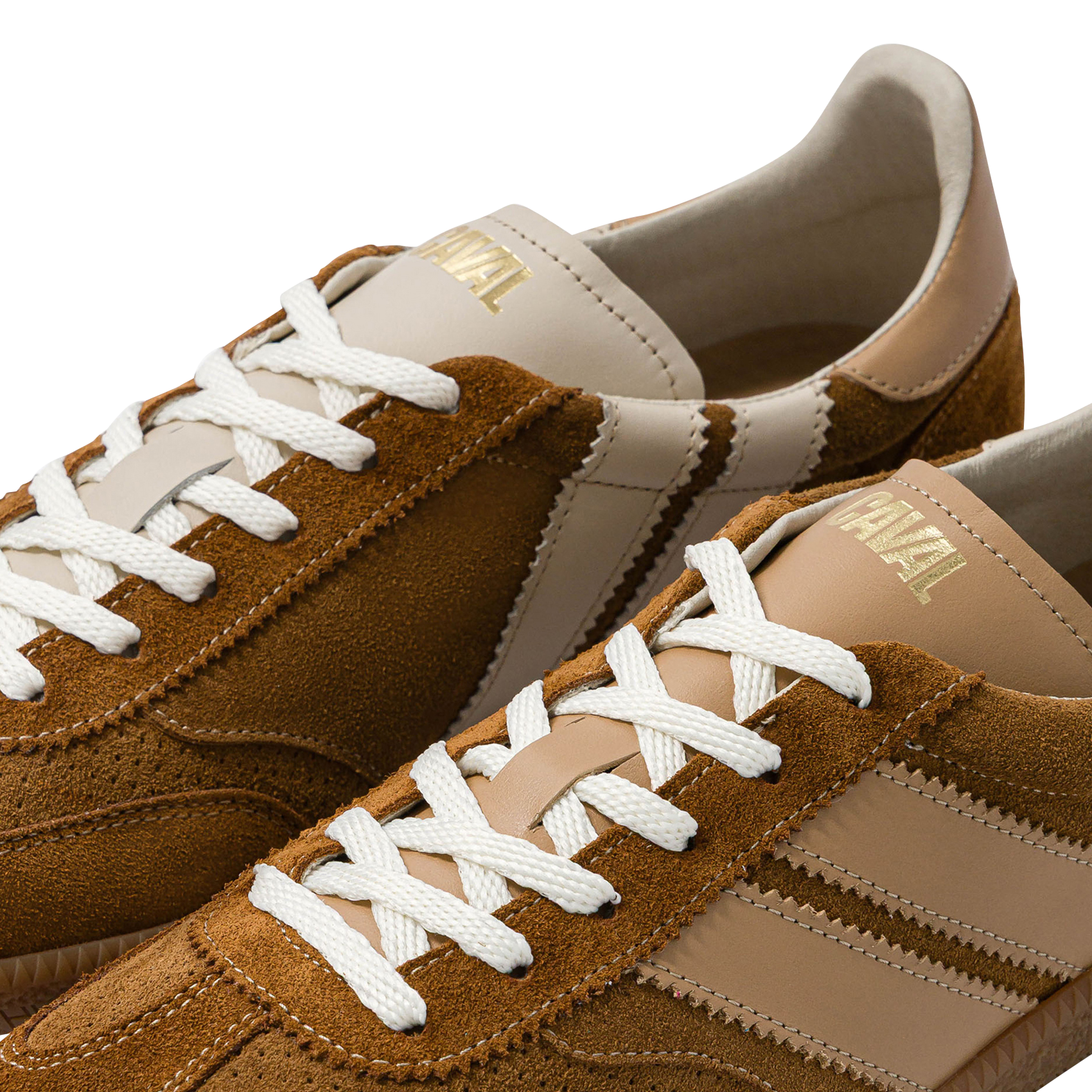 Suede leather low-top sneakers CAVAL Brown