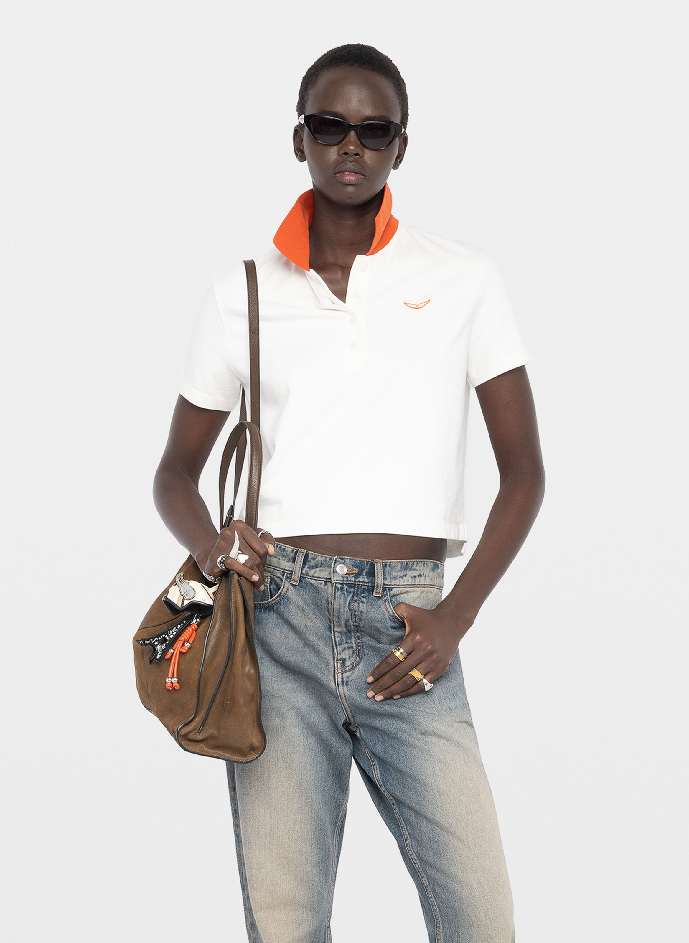 Short organic cotton polo ZADIG&VOLTAIRE Beige