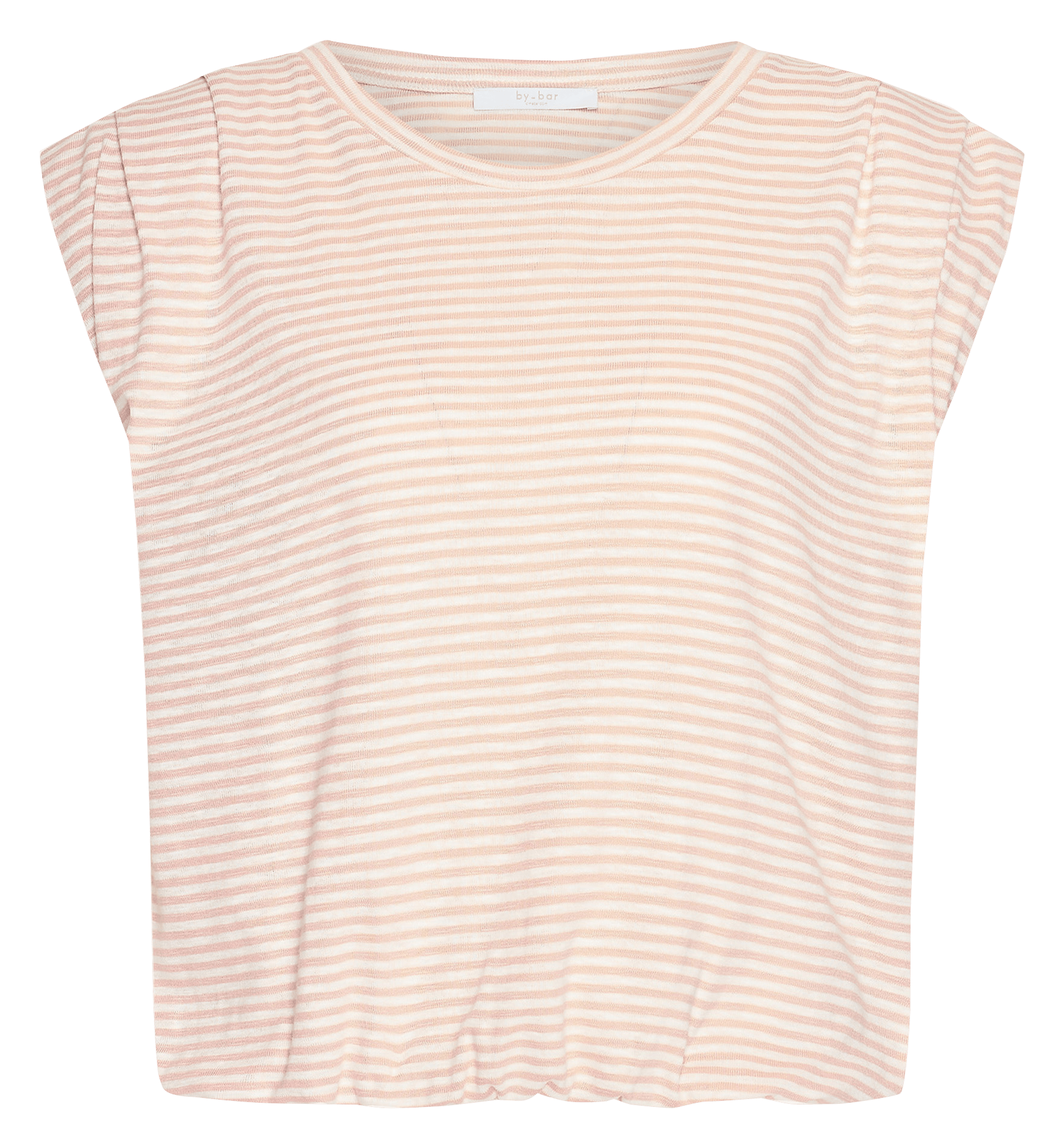 Tee-shirt sans manches rayé en coton bio BY BAR Rose
