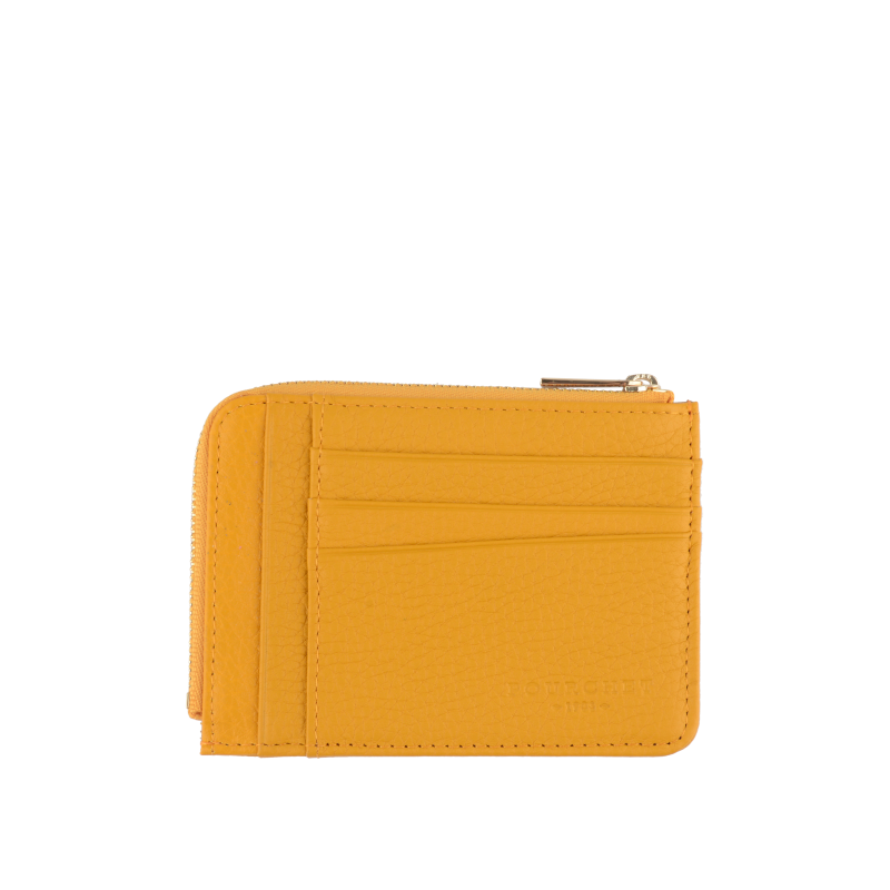Calfskin leather wallet Orange