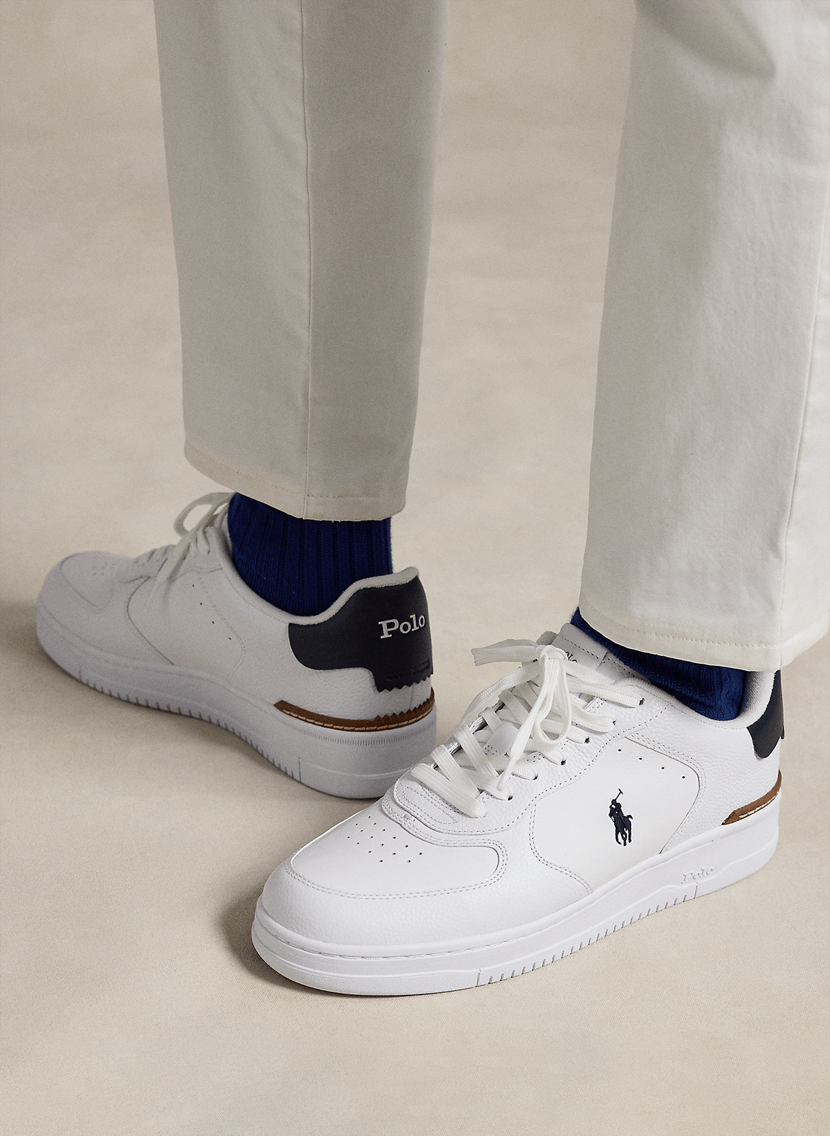 Embroidered wedge sneakers POLO RALPH LAUREN White