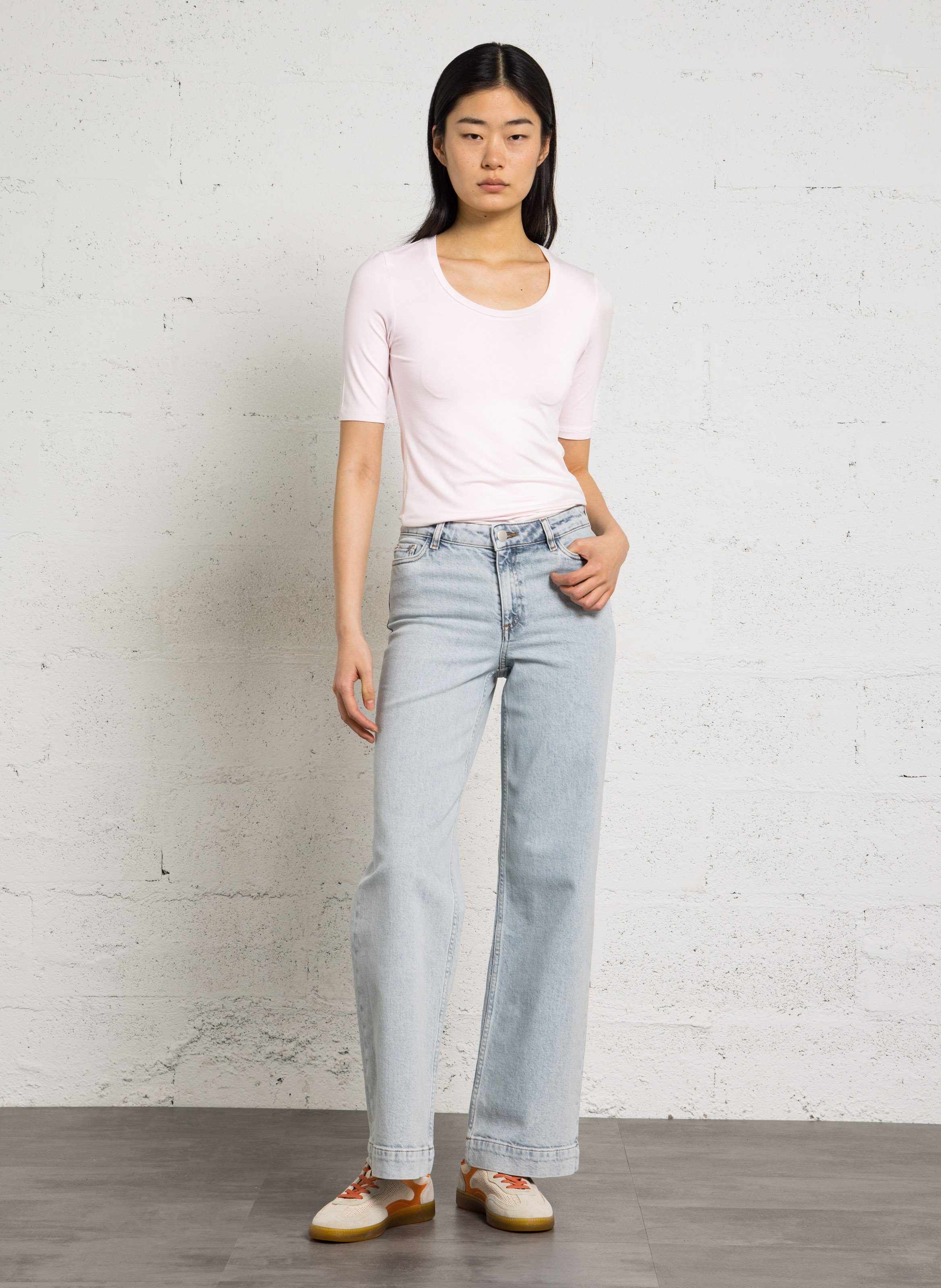 Jean large en coton mélangé MAISON 123 Bleu