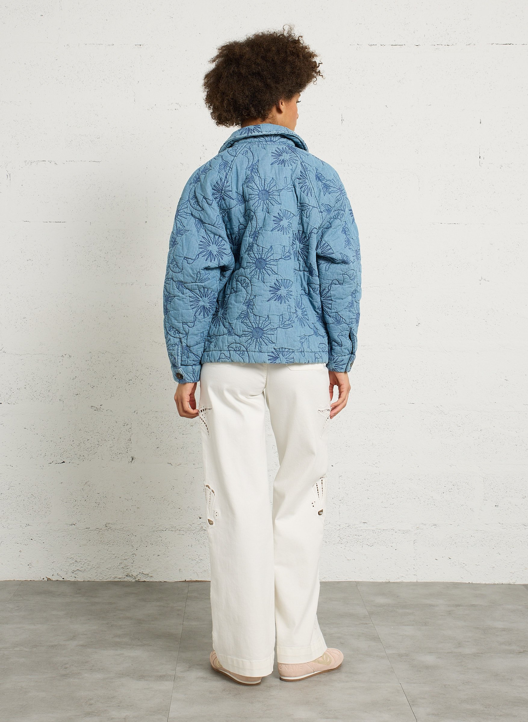 Oversized cotton jacket LA PETITE ETOILE Blue