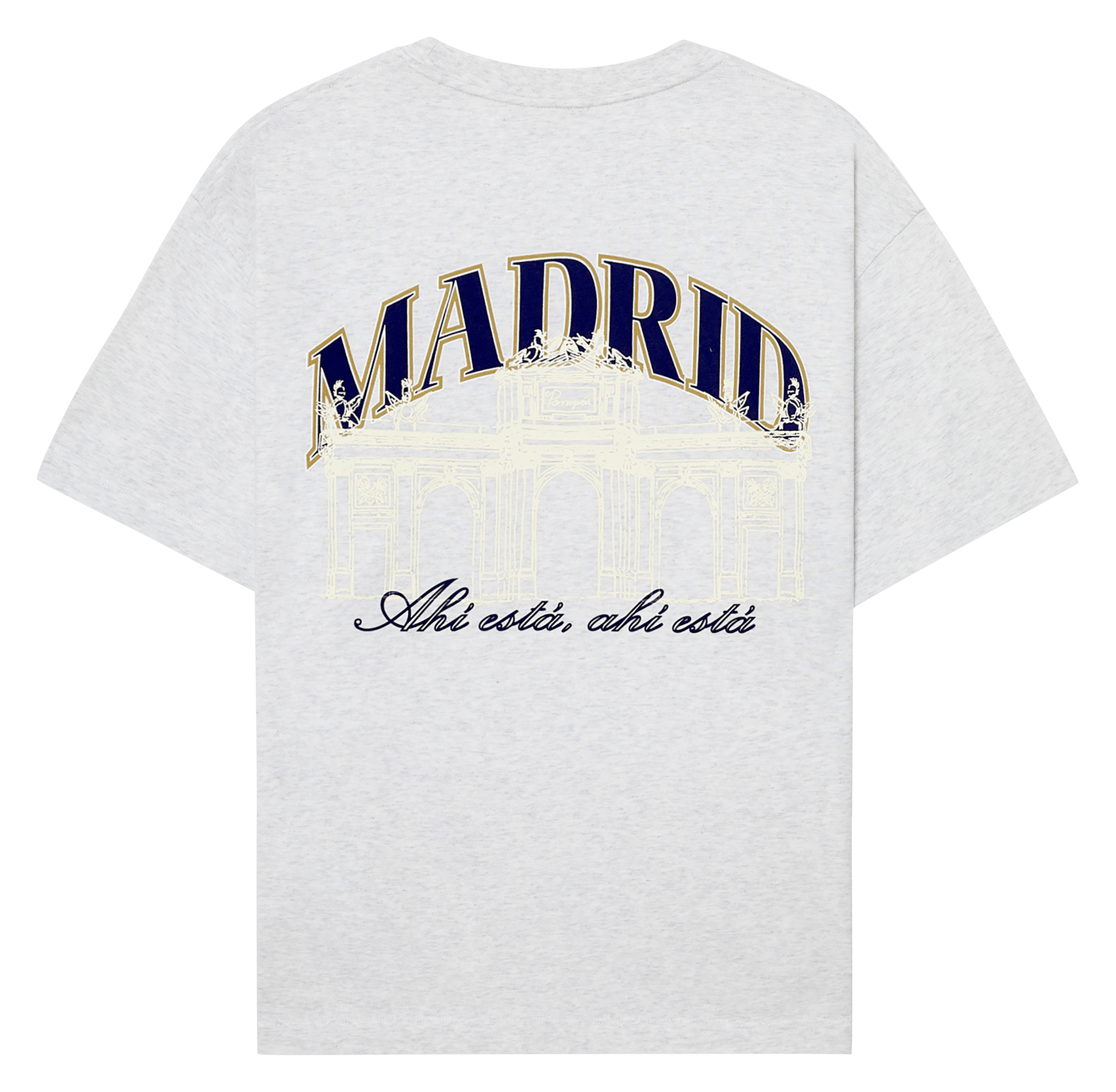 Round-neck printed T-shirt POMPEII Silver