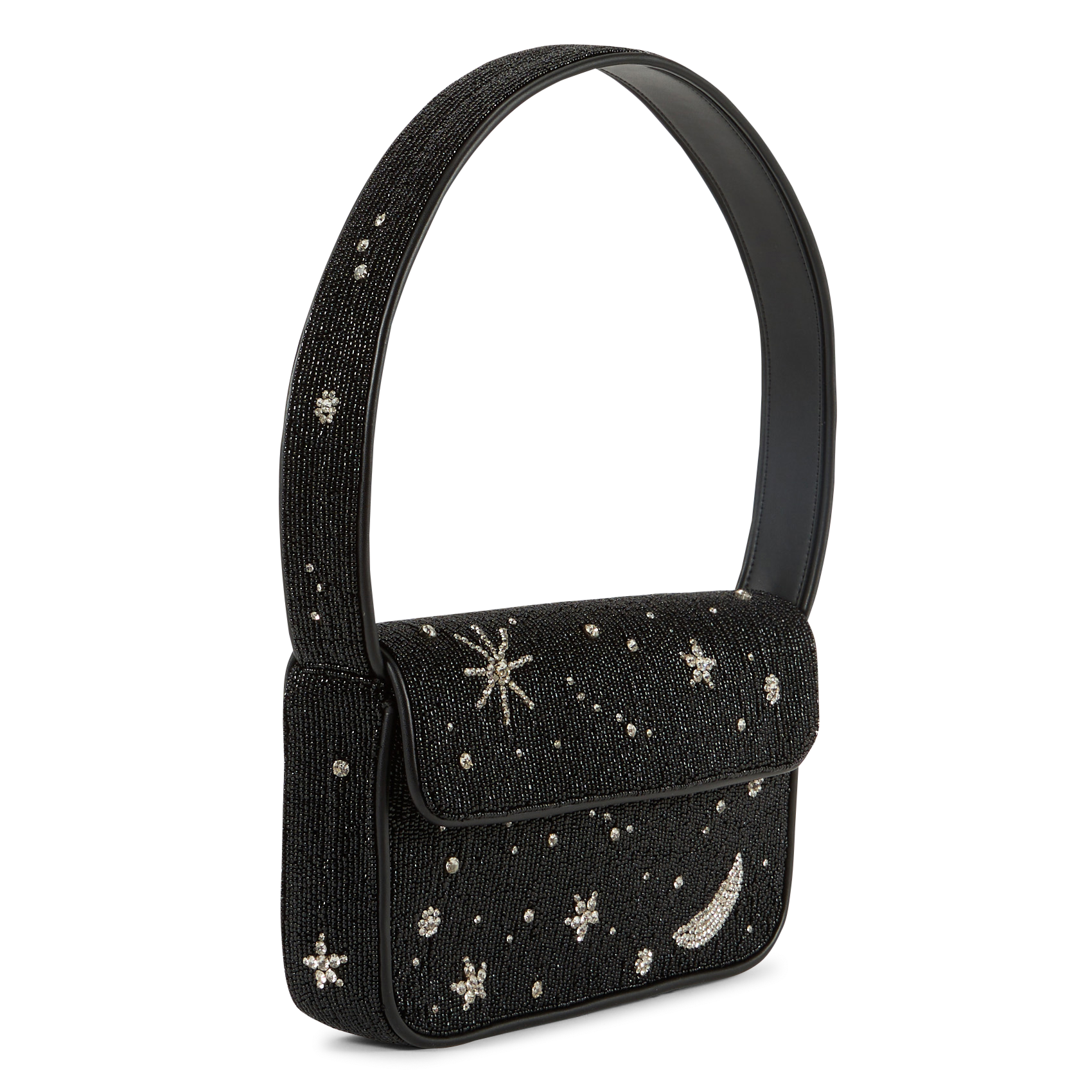 Sac épaule à perles motif étoiles STAUD Schwarz