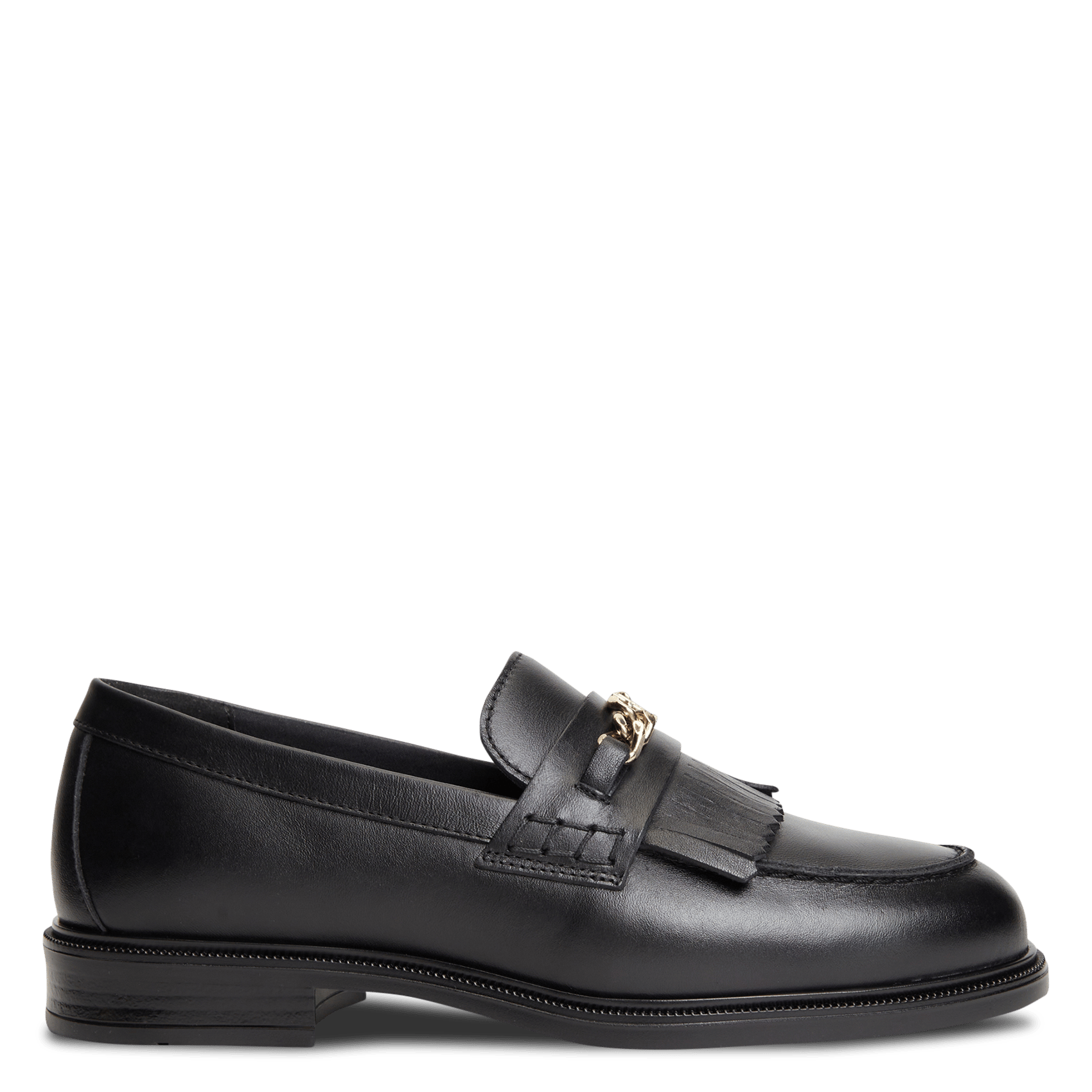 Mixed leather loafers TOMMY HILFIGER Black