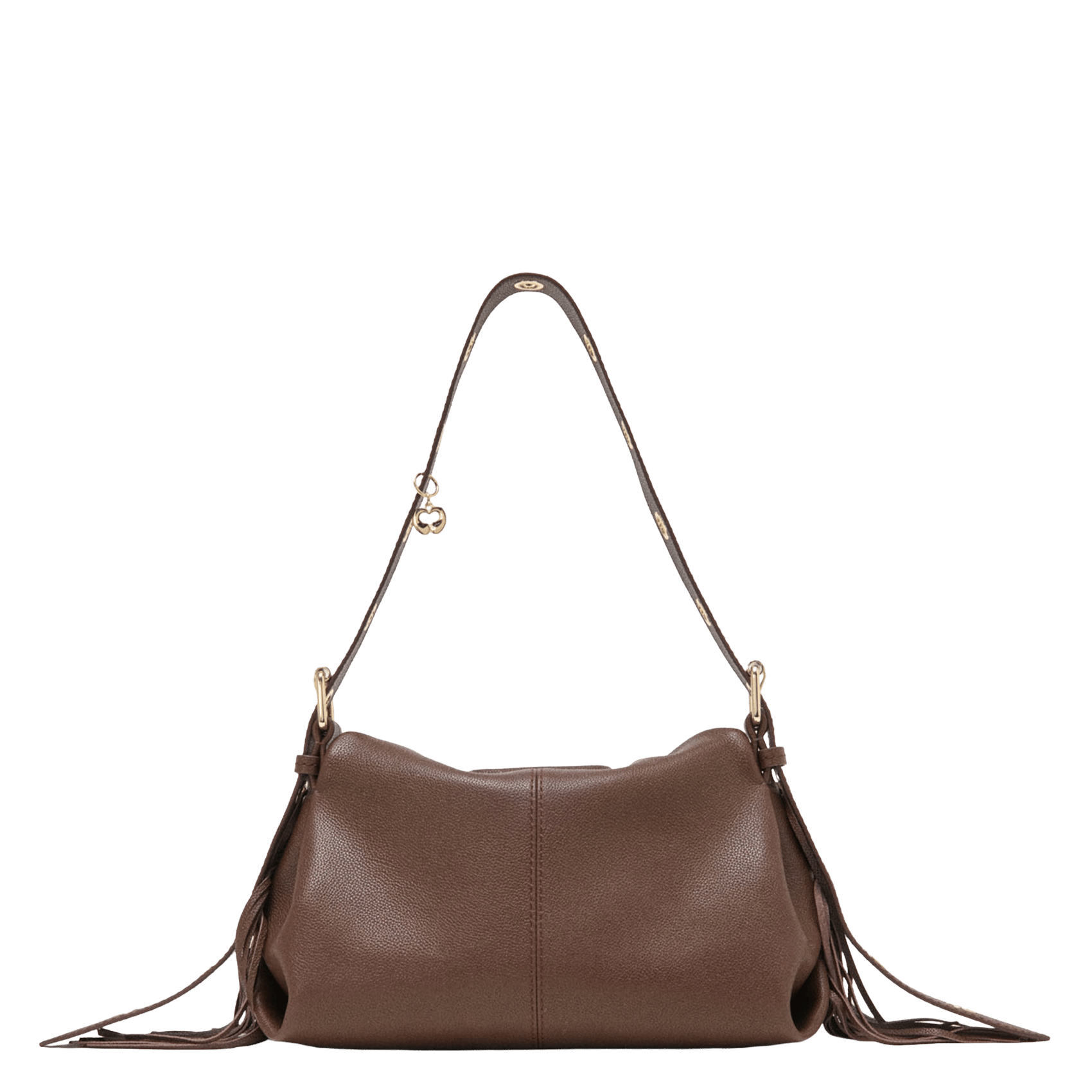 Leren clutch MAJE Bruin