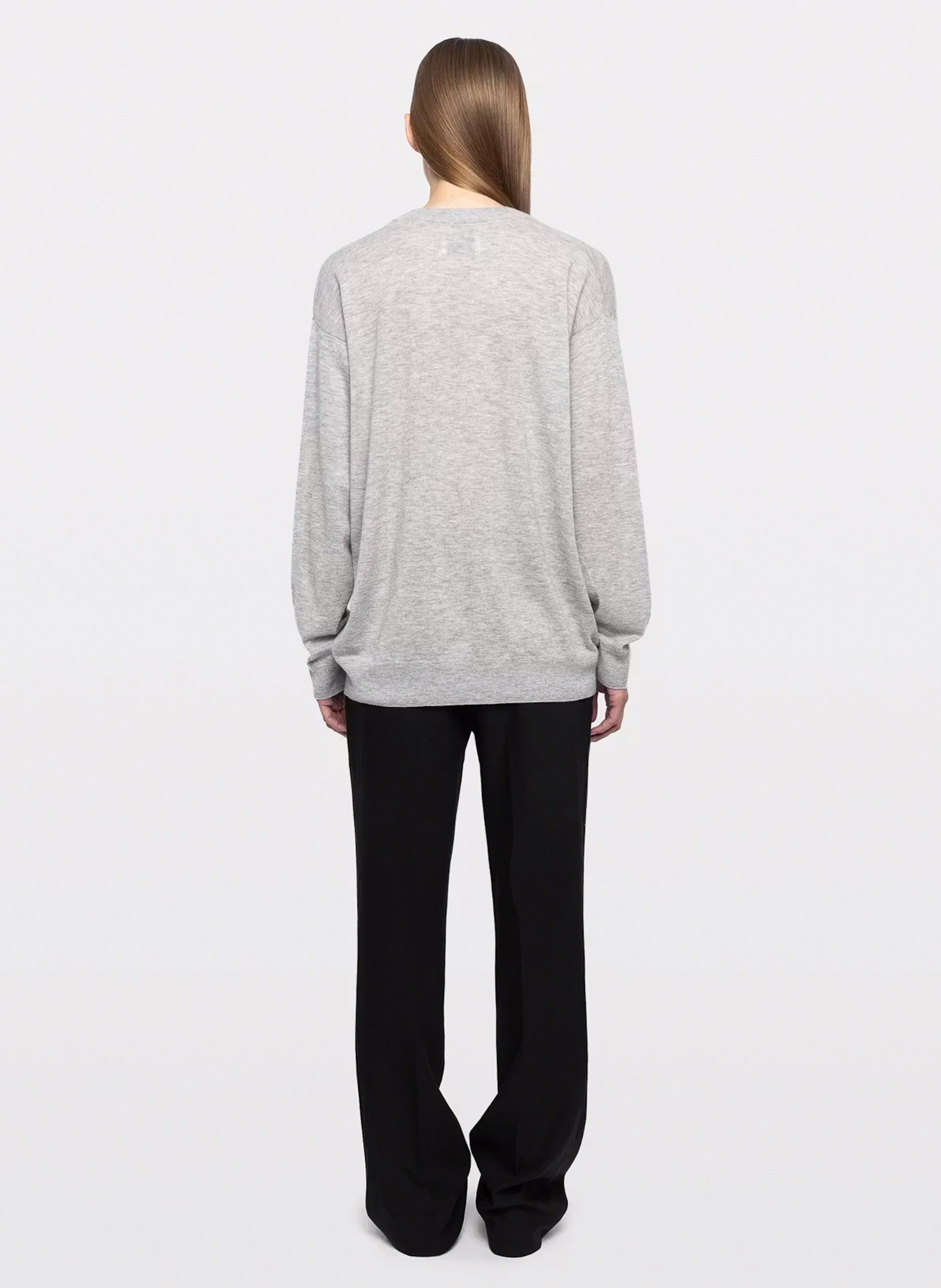 Oversize-Pullover mit V-Ausschnitt - Kaschmir ZADIG&VOLTAIRE Grau