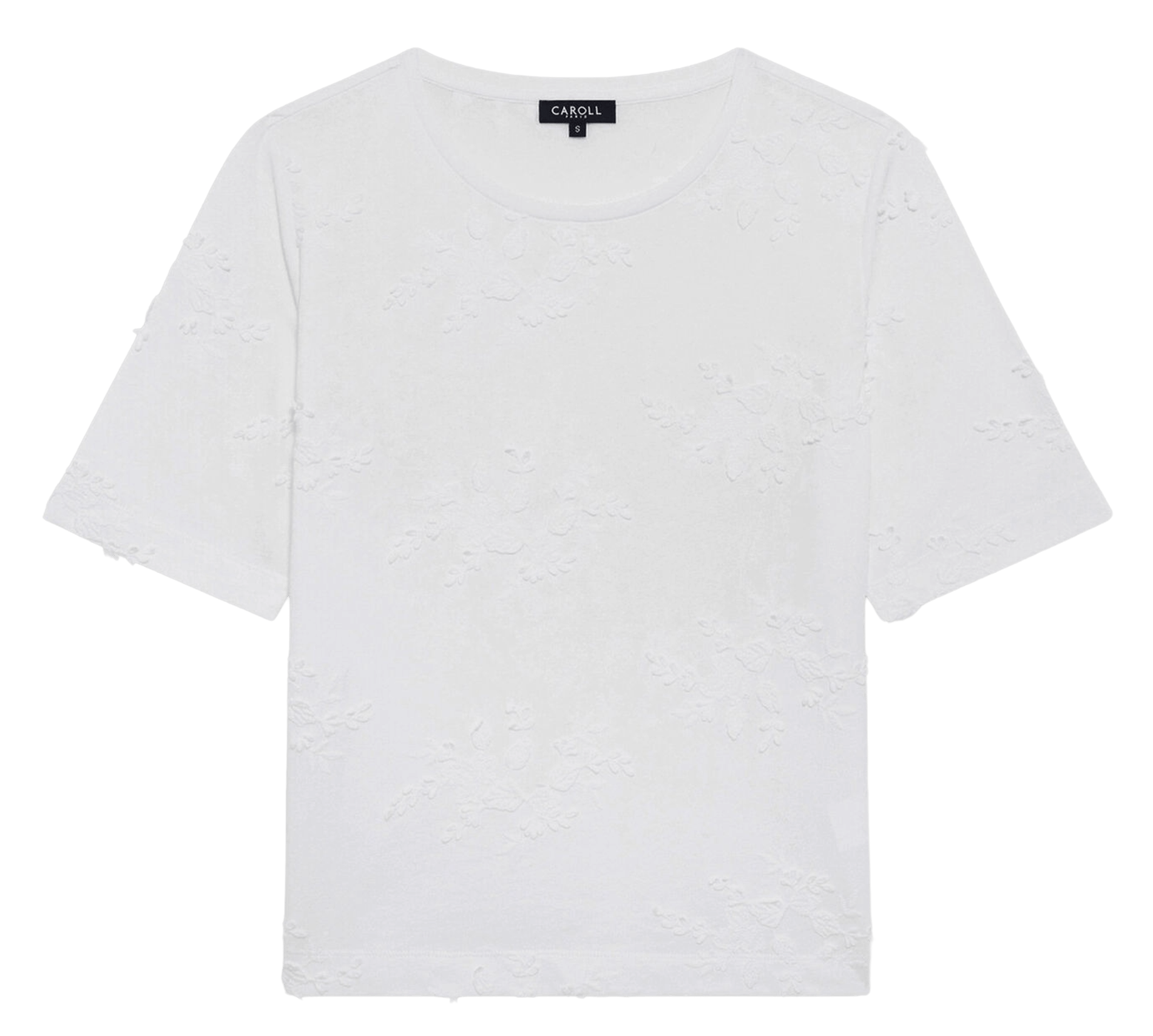 Katoenen T-shirt met ronde hals CAROLL Beige