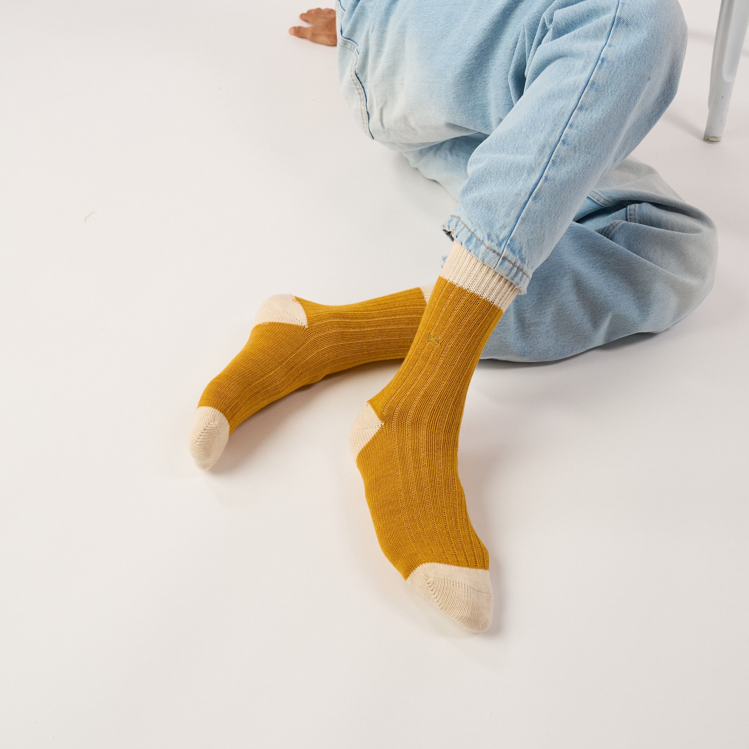 Thick cotton club socks | Yellow BILLYBELT Men