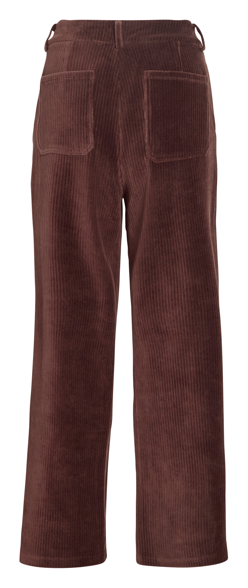 Wide-leg cotton-blend pants VILA Brown