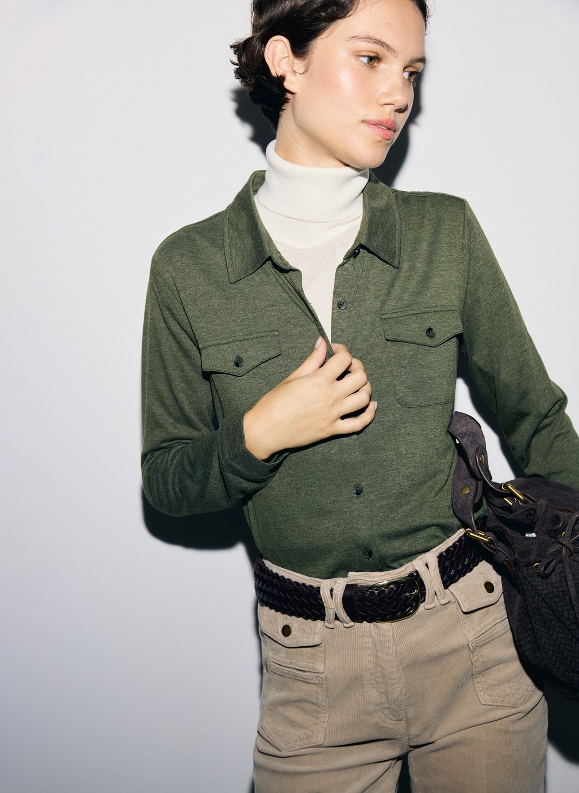 Gerade geschnittenes Hemd mit klassischem Kragen und Taschen GERARD DAREL Khaki