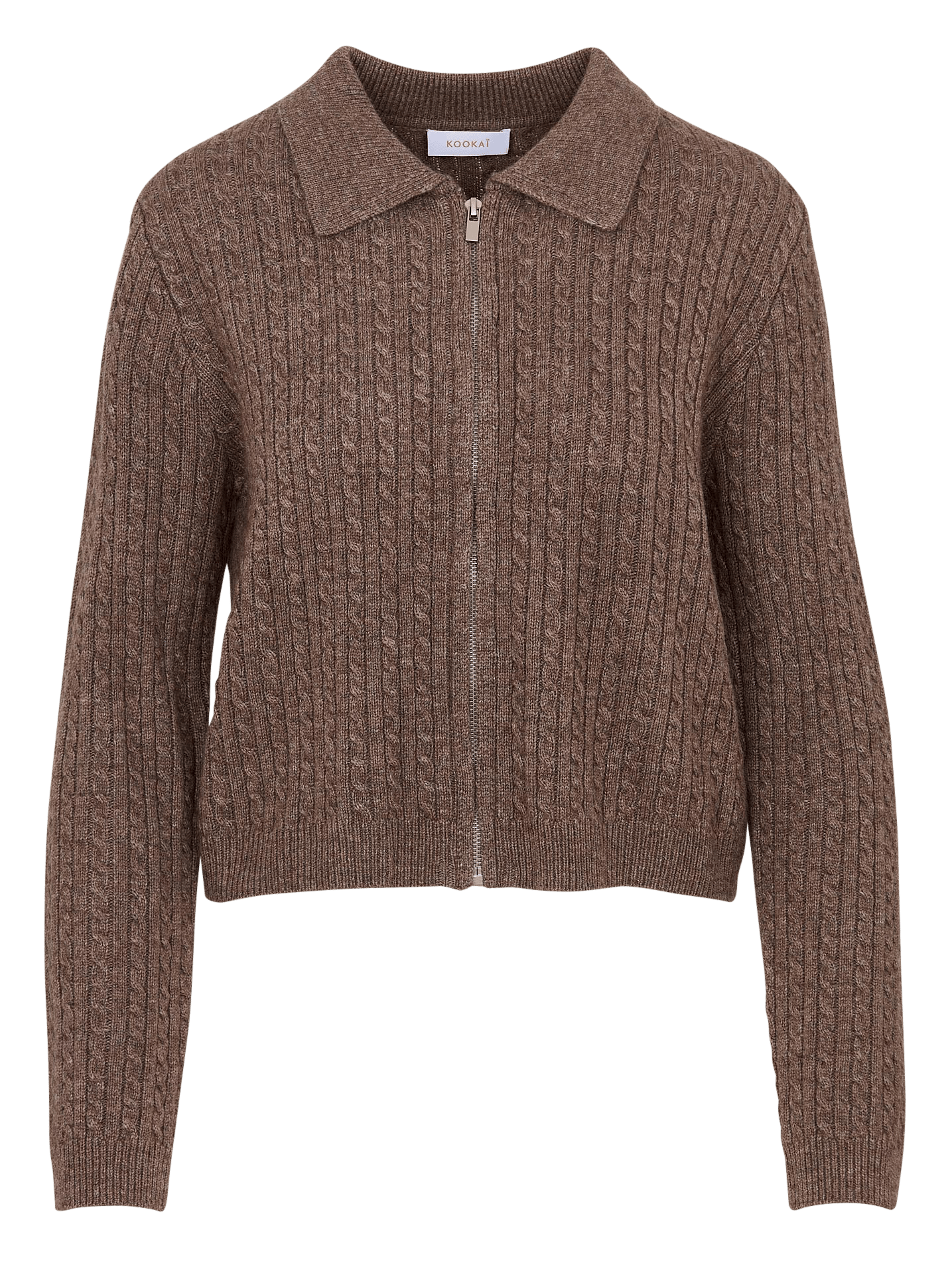 Gilet droit col classique en laine KOOKAI Marron