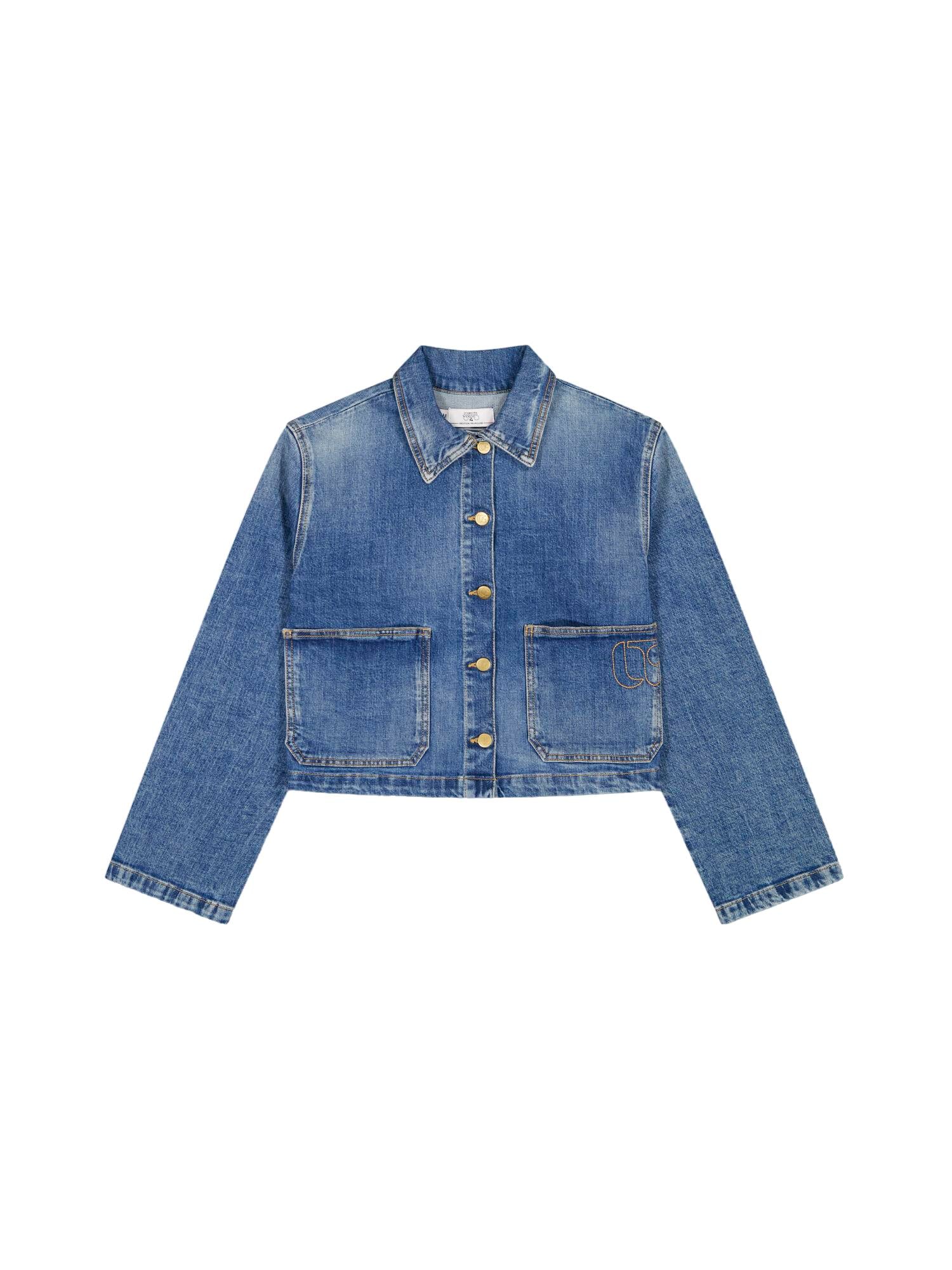 Buttoned shirt-collar jacket LE TEMPS DES CERISES Blue