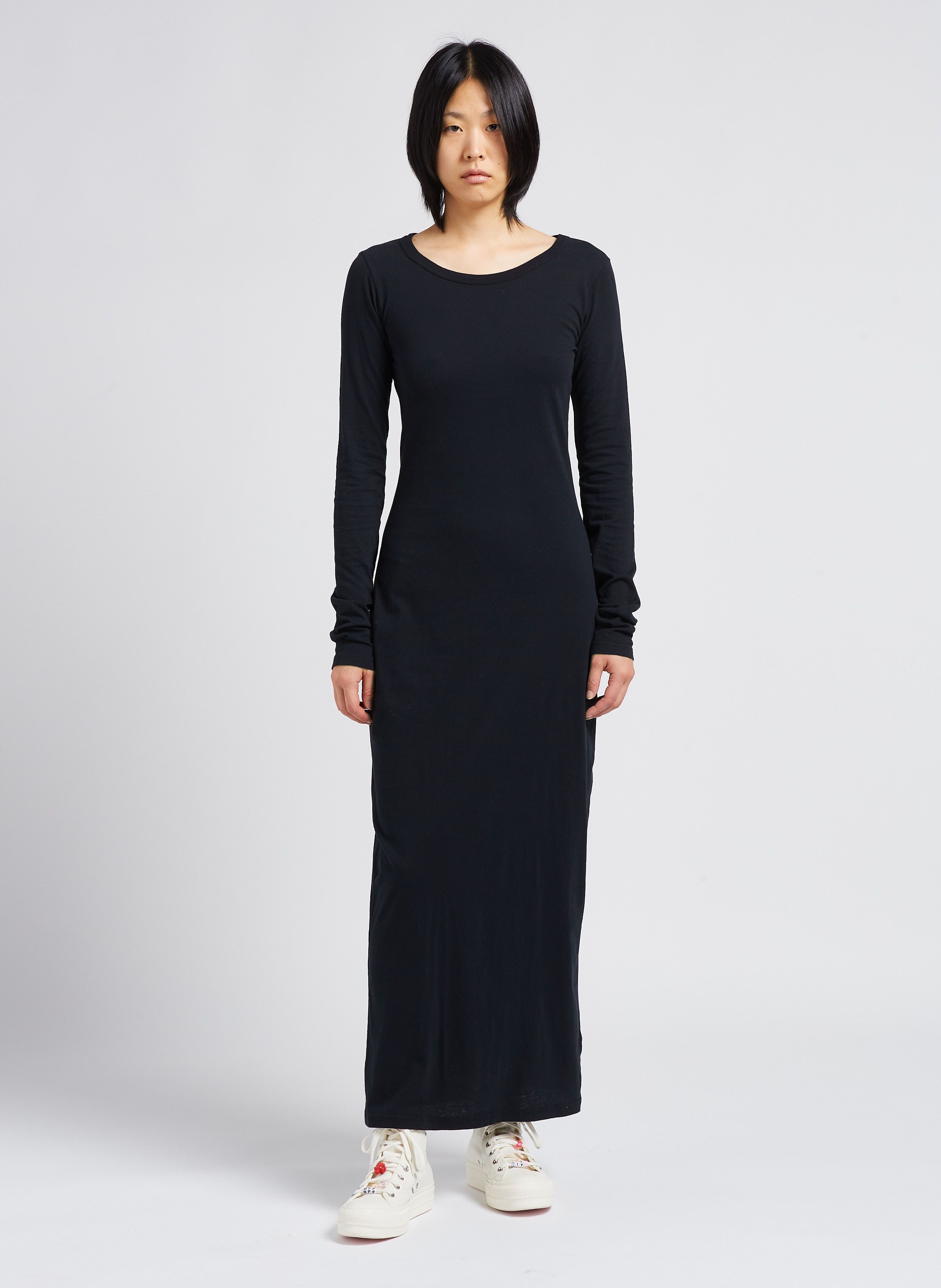 Robe longue noire coton new arrivals