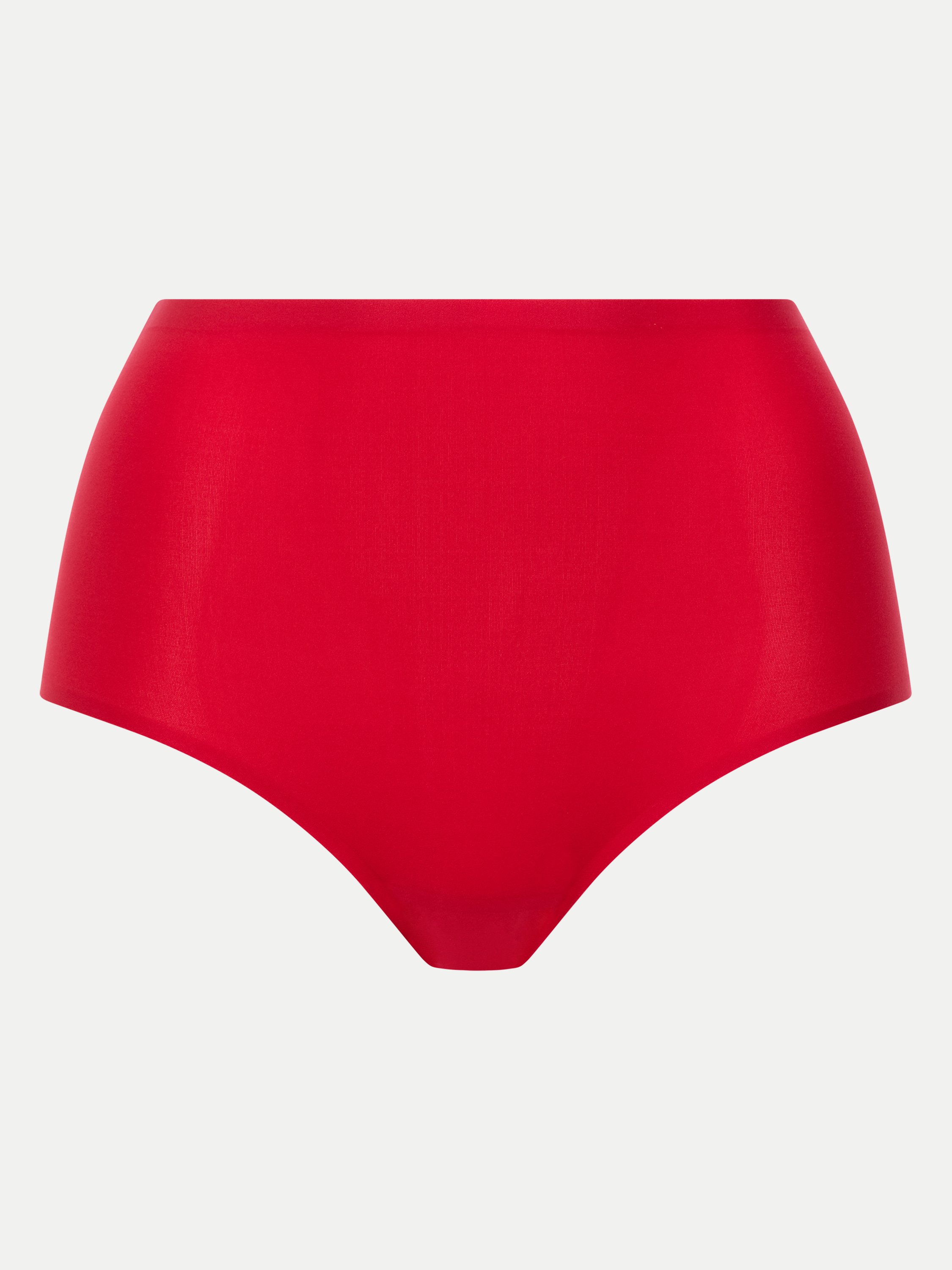 High-waisted lace panties Red