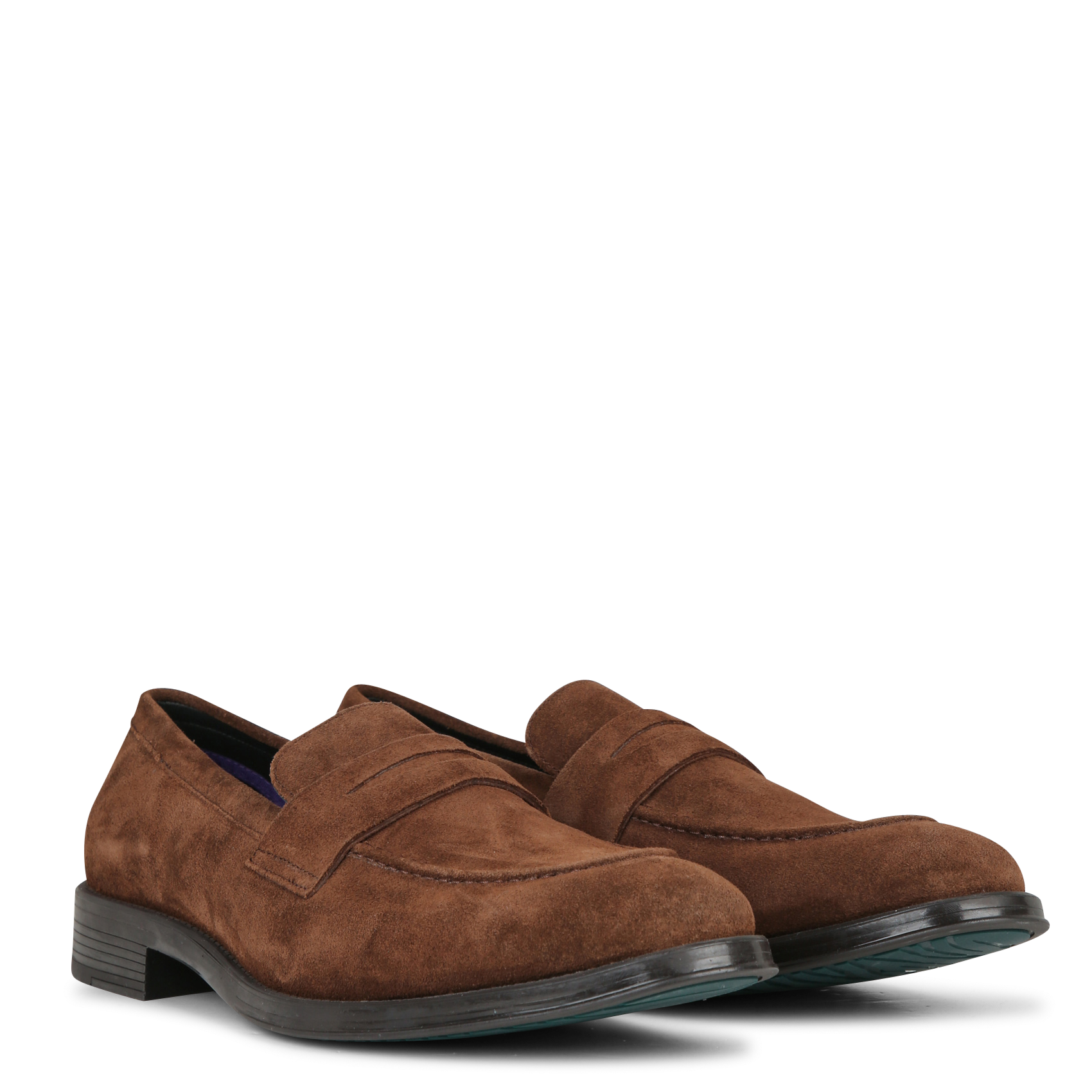 Mocassins à enfiler en cuir PAUL SMITH Marron