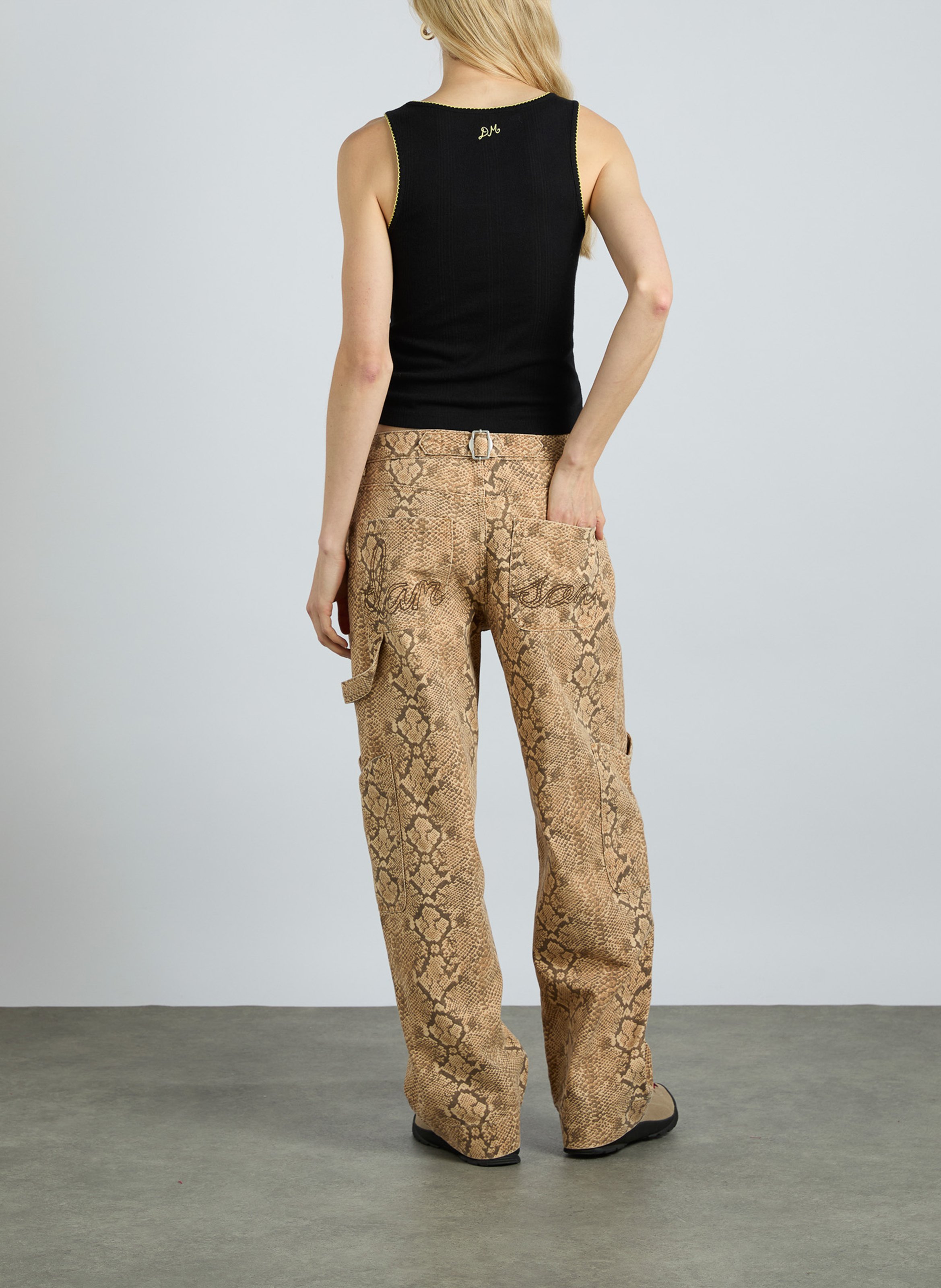 Snake print cargo jeans DAMSON MADDER Multicolored