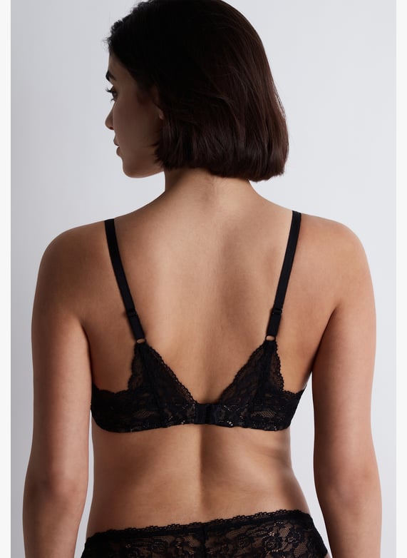 A la Folie kohl black underwired triangle bra | Black by AUBADE A la Folie kohl black underwired triangle bra Black
