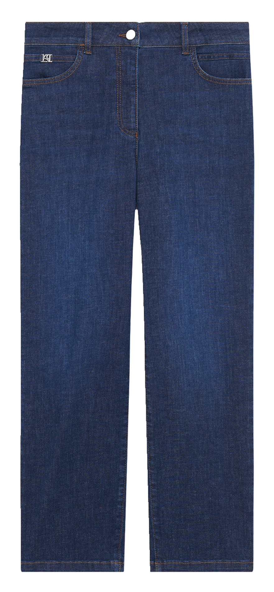 Denim cropped pants CAROLL Blue