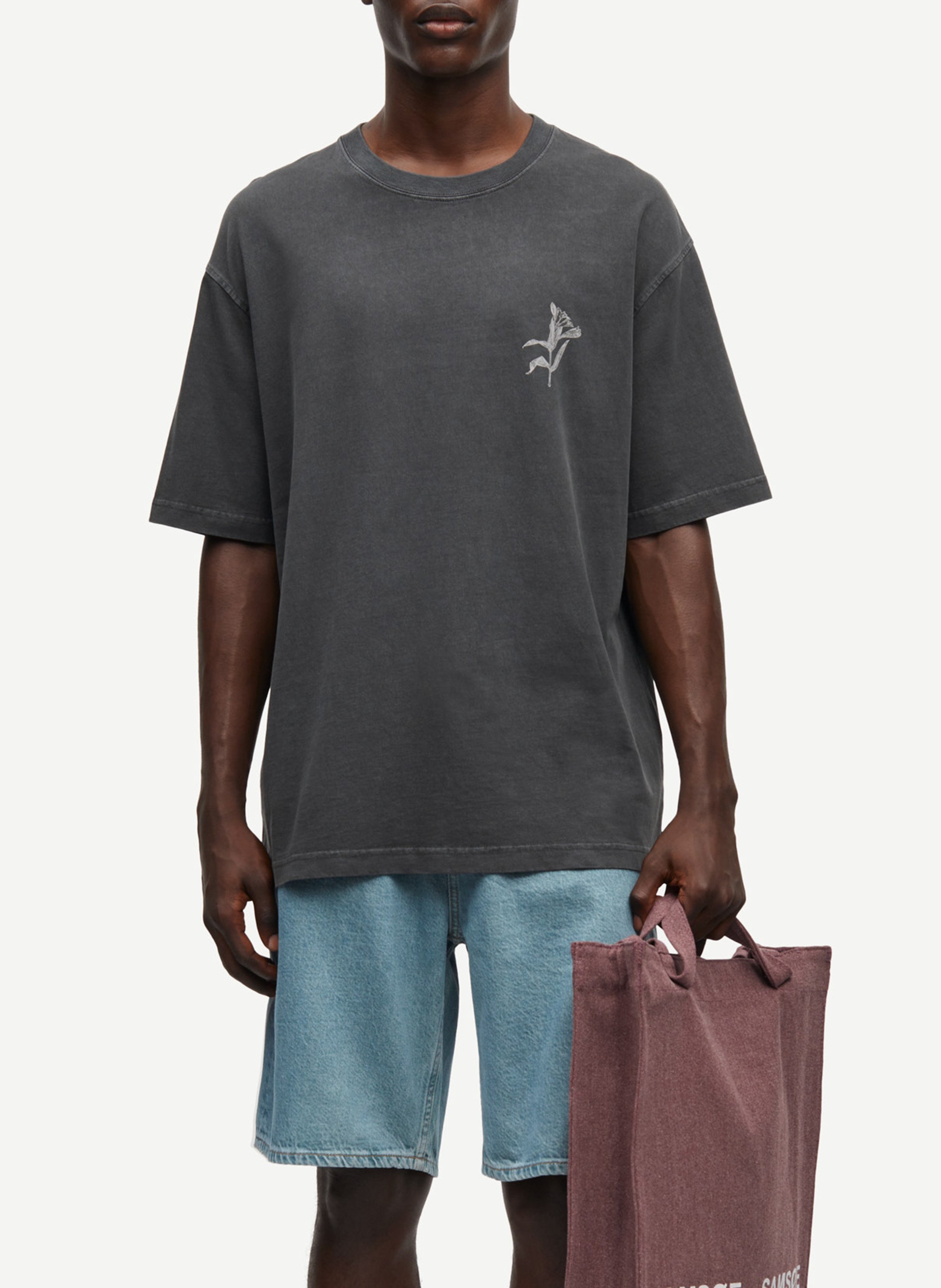 Tee-shirt droit en coton bio imprimé SAMSOE SAMSOE Multicolore