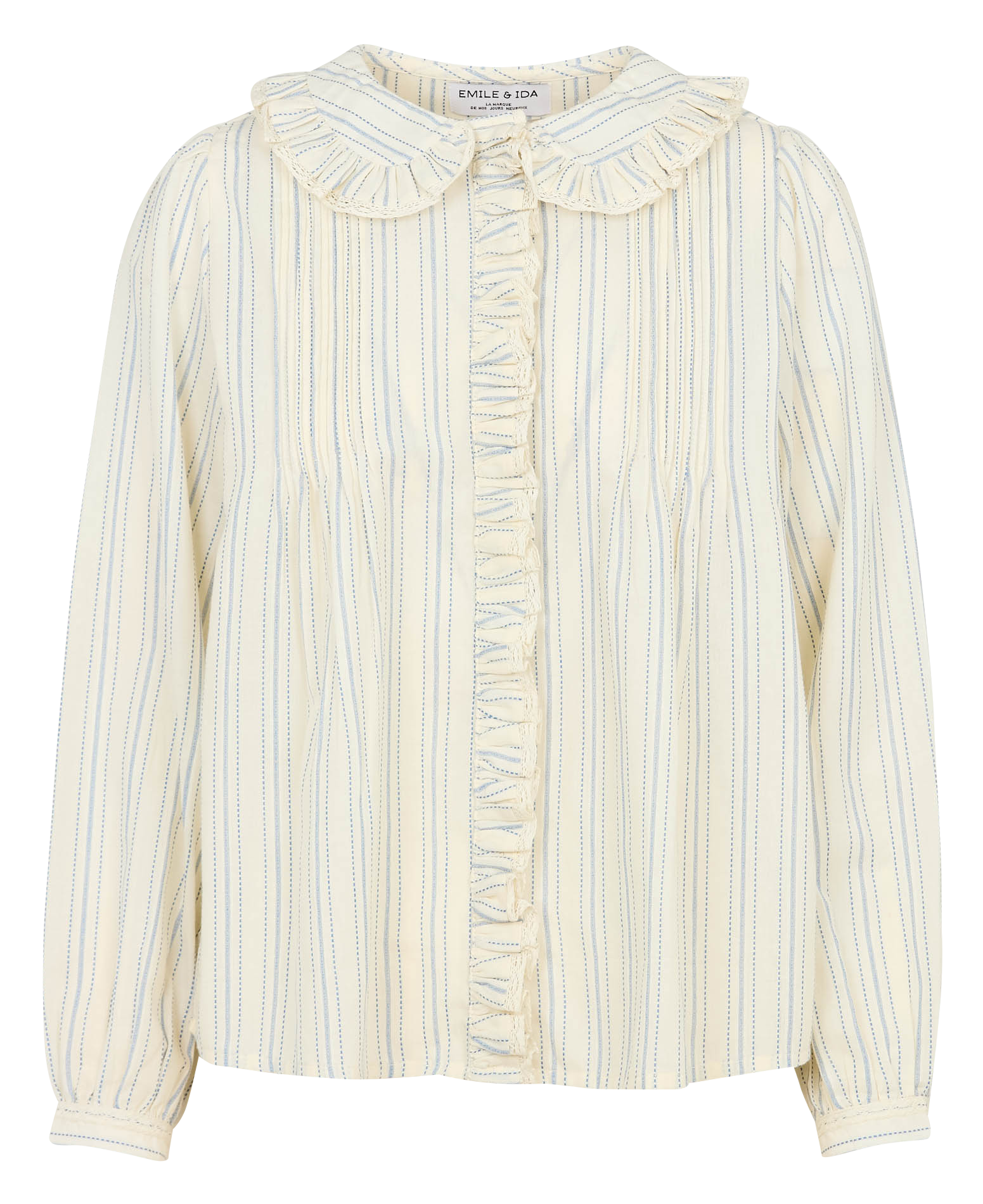 Baumwoll-Bluse mit Bubikragen EMILE ET IDA Mehrfarbig