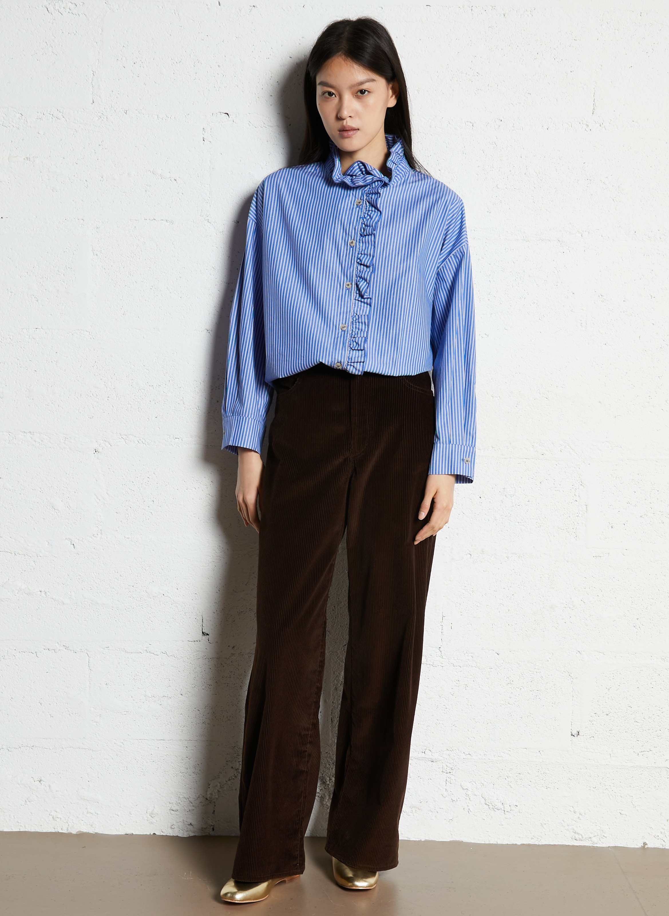 Wijde jeans SUZIE WINKLE Bruin