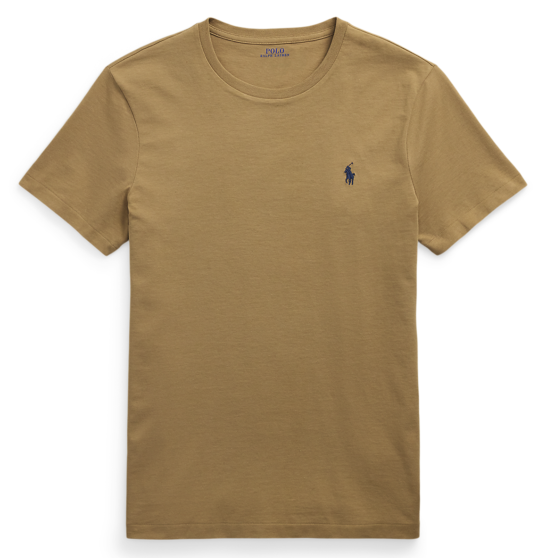 Tee-shirt col rond slim-fit en coton POLO RALPH LAUREN Beige