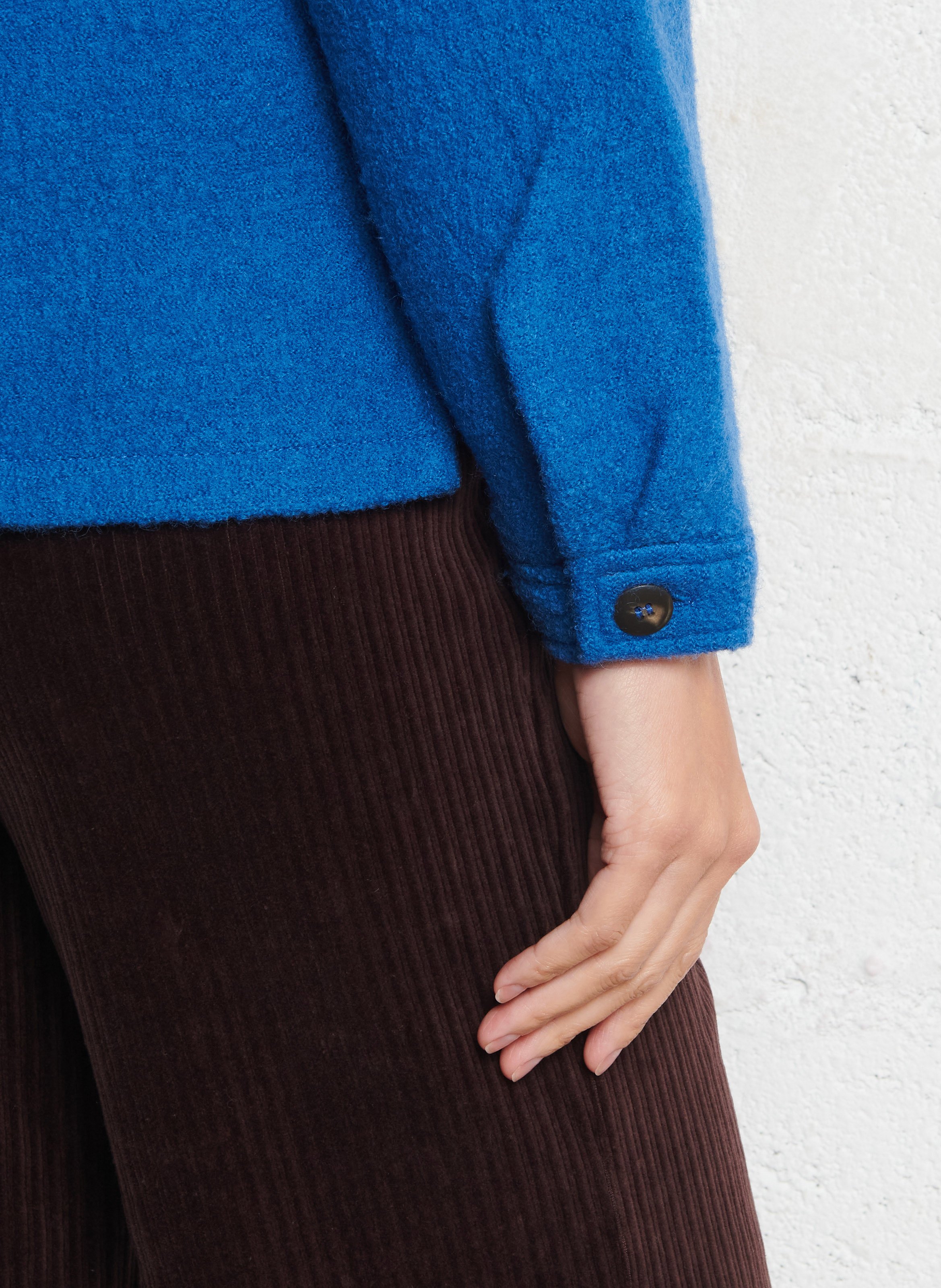 Veste droite en laine NICE THINGS Bleu