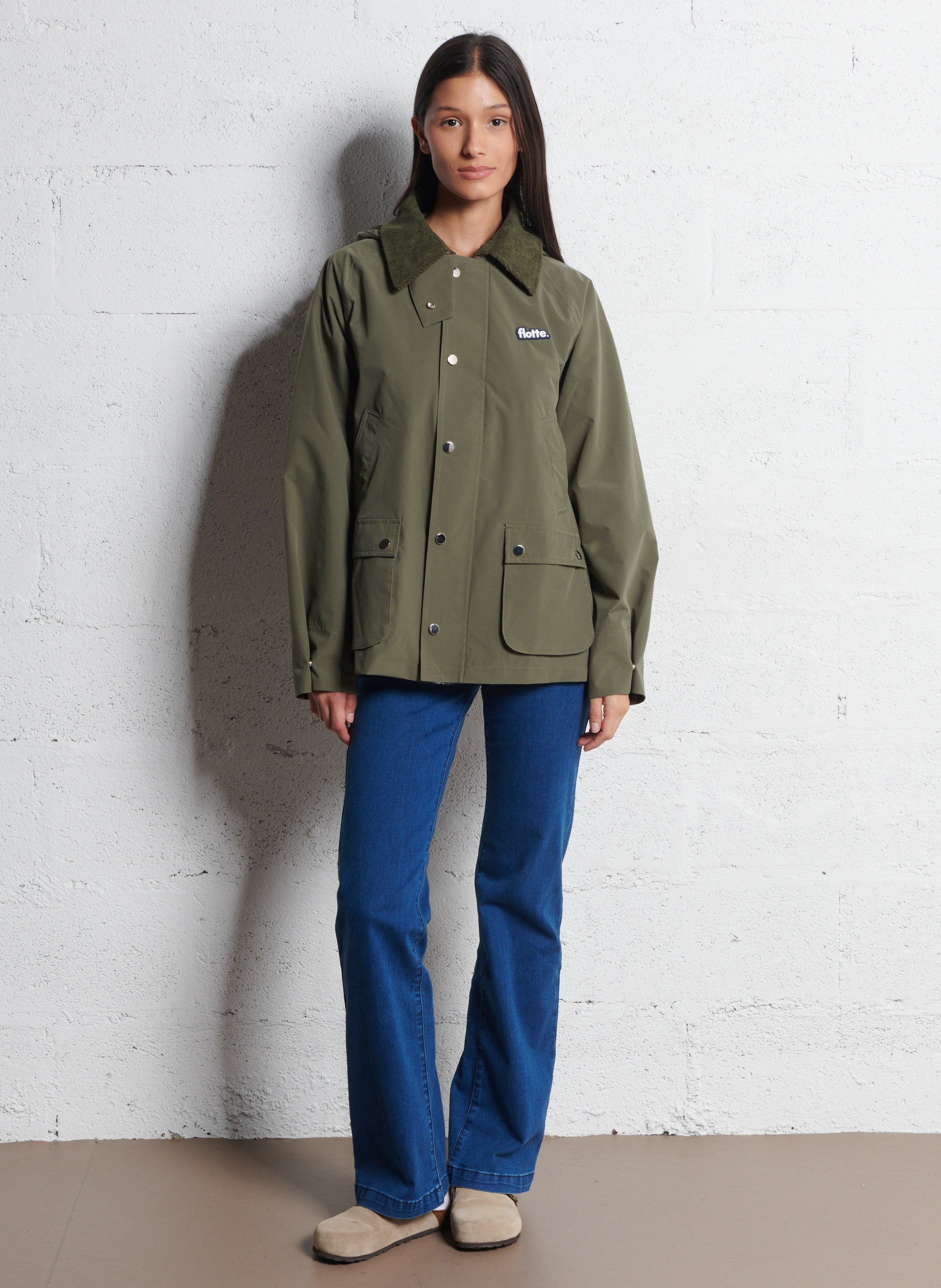 Veste col classique Vert