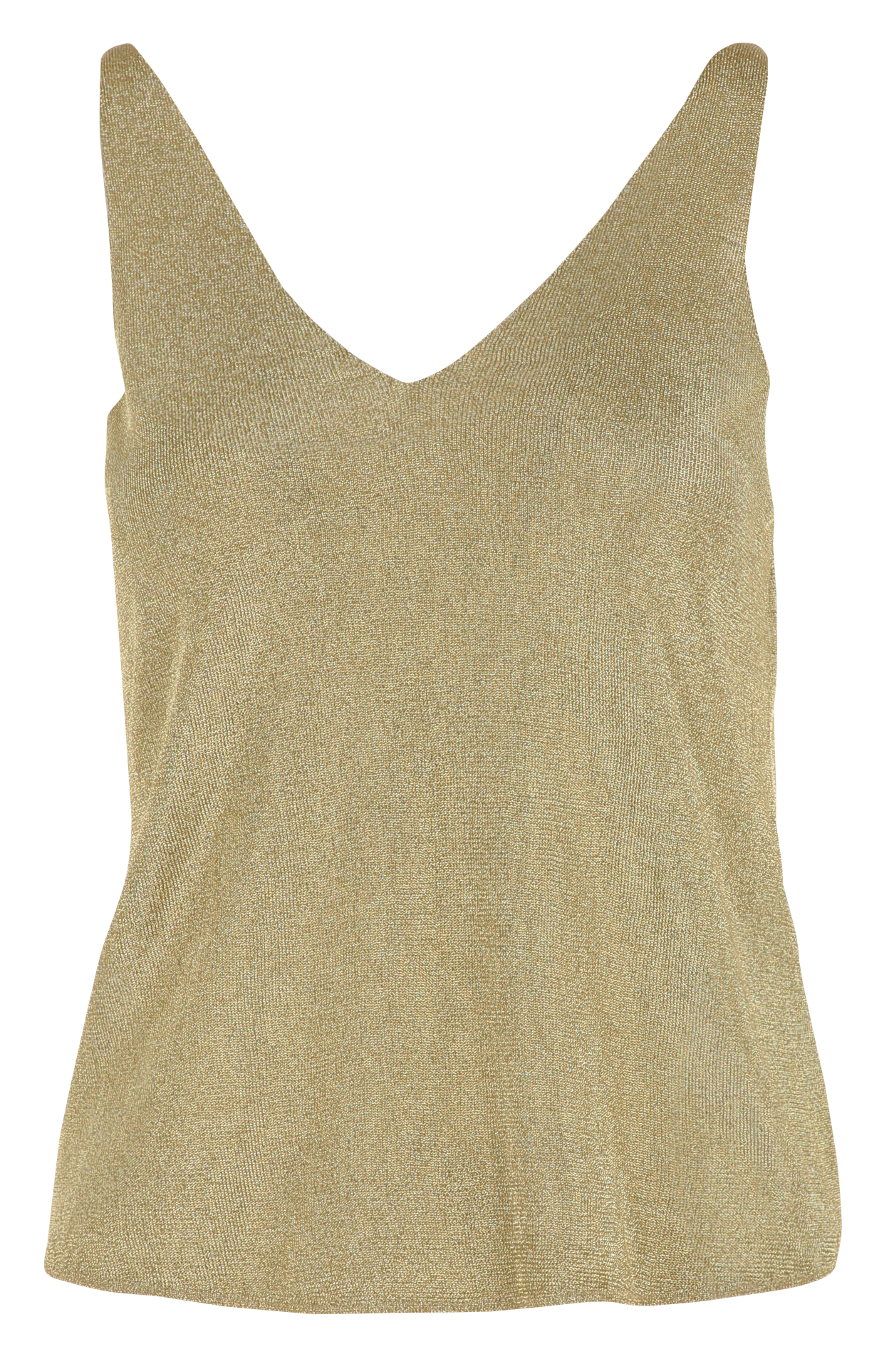 Mouwloze top met V-hals en pailletten BA&SH Goudkleurig