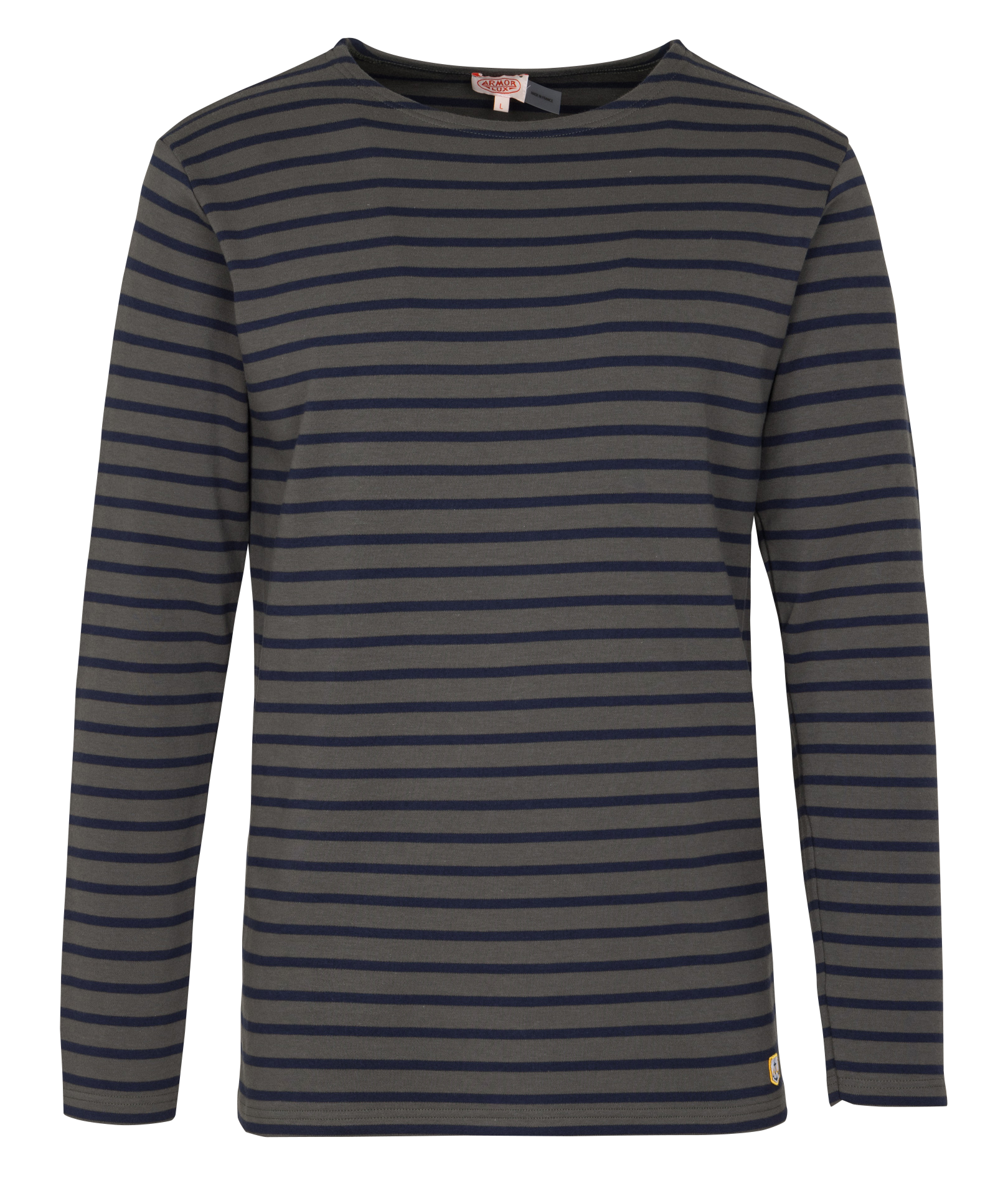 T-shirt col rond à rayures en coton  ARMOR LUX Bleu